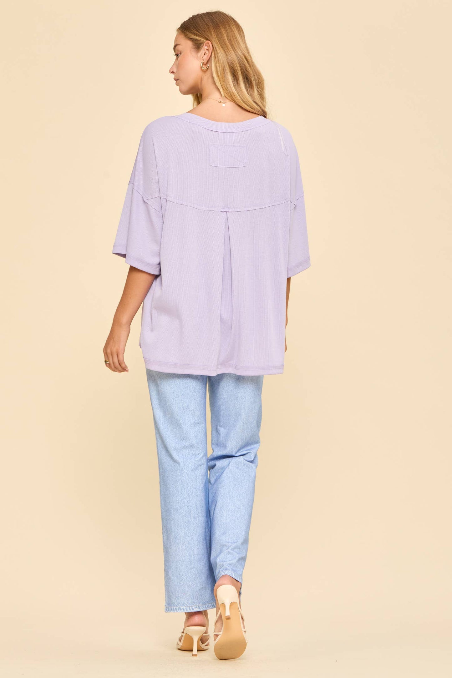 Baby Ribbed Boyfriend Knit Top