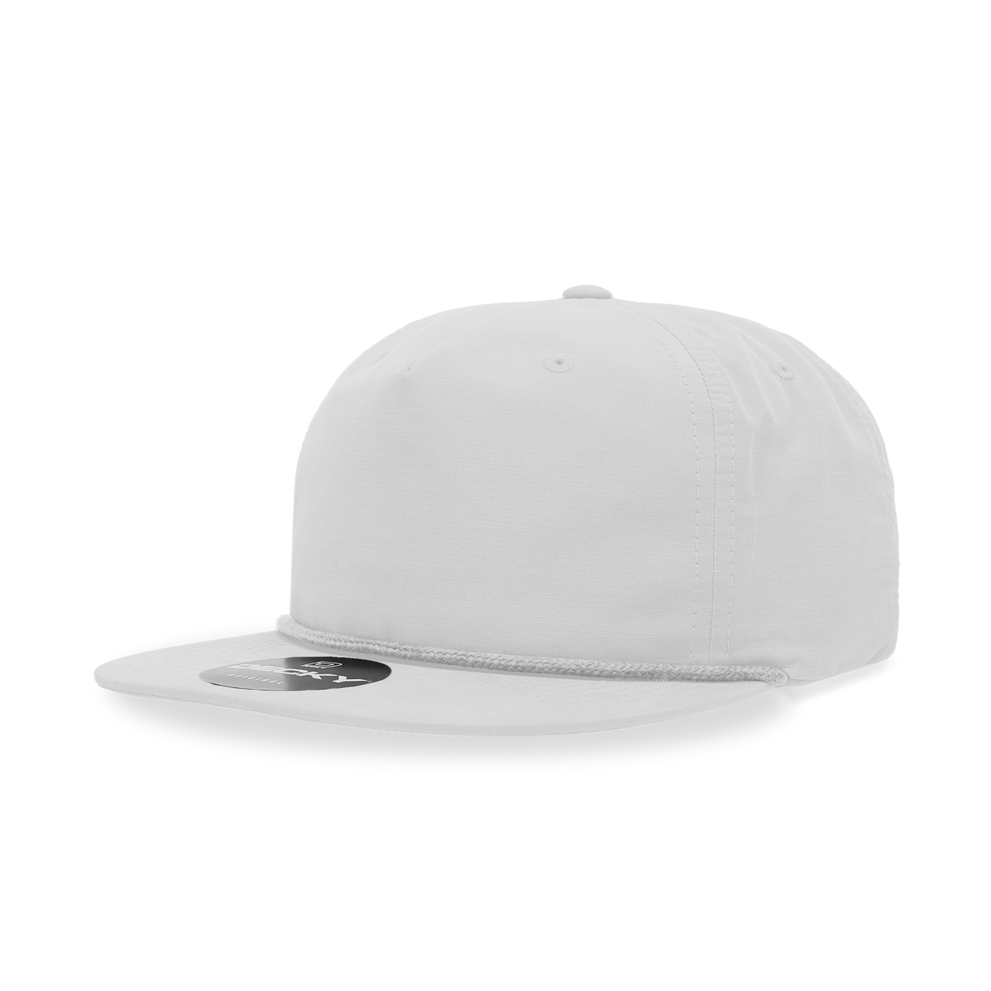 Decky 6032 Classic Rope Cap, 5 Panel Flat Bill Hat, Snapback