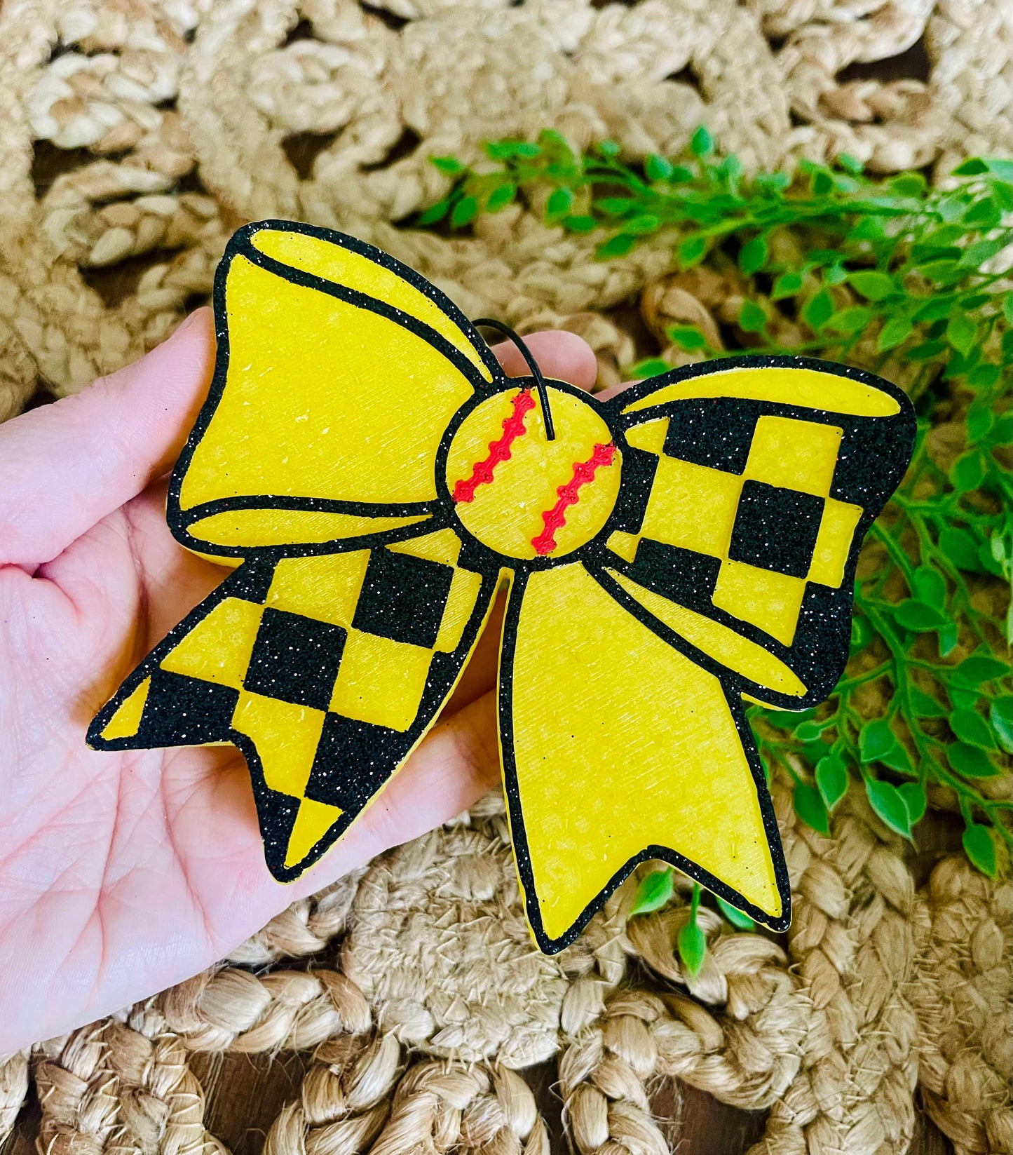 Softball Bow Car Freshie 