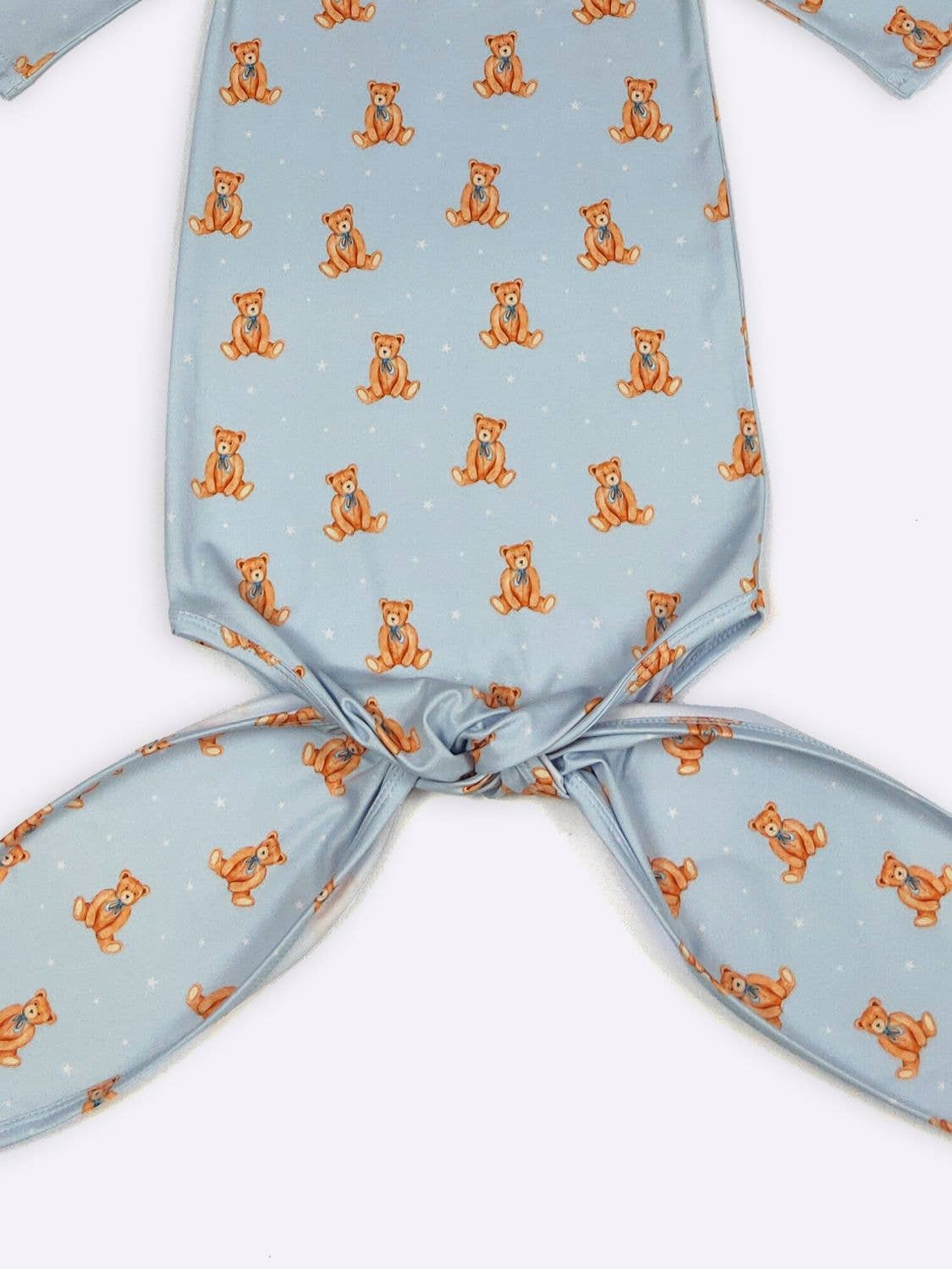 Blue Teddy Mini Baby Knotted Gown