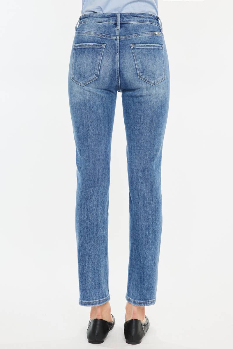 OPEN PACK HIGH RISE SLIM STRAIGHT JEANS-KC20040M