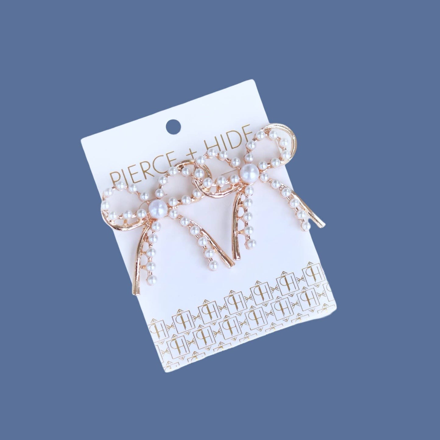 Pearl + Gold Statement Bow Earring| Easter Earring