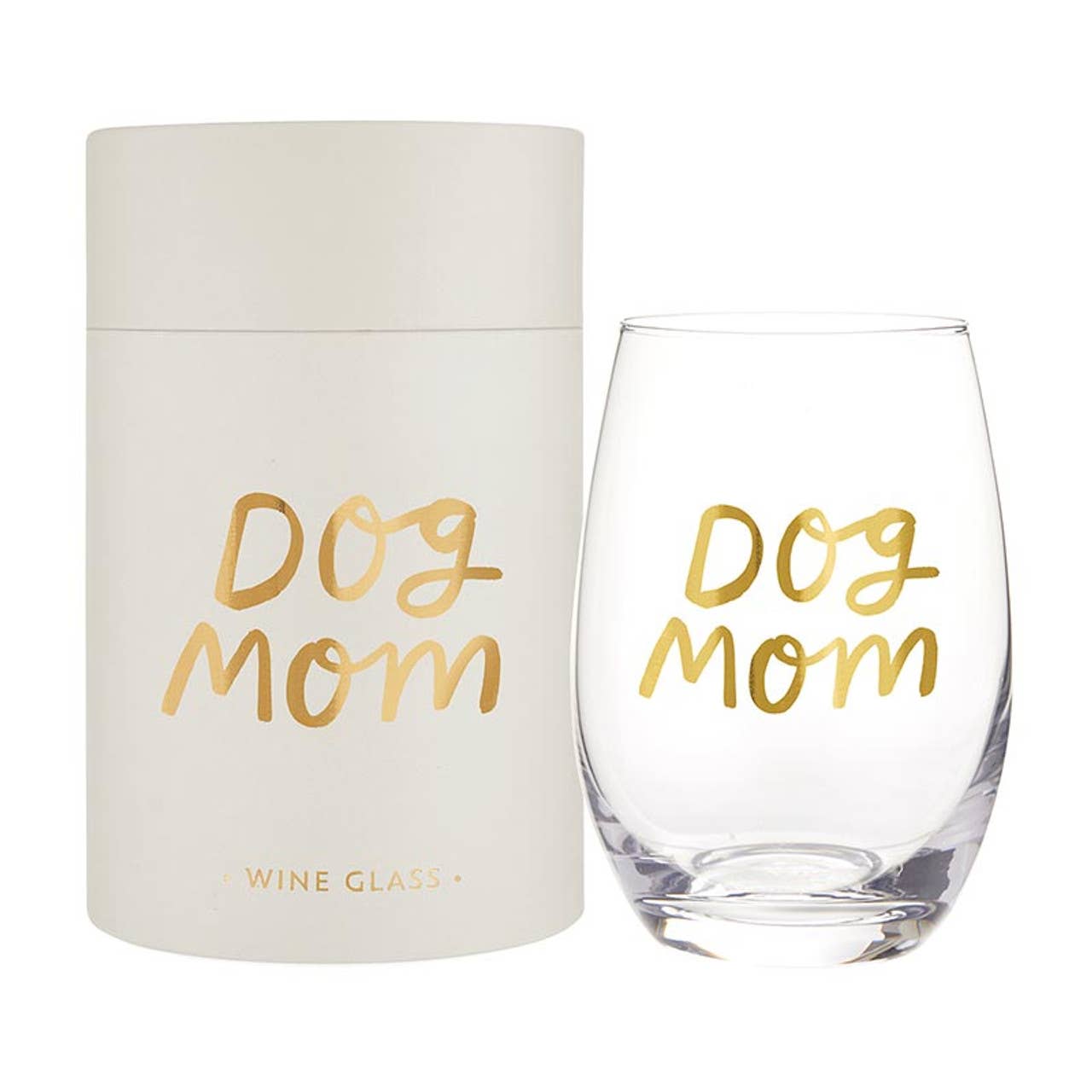 Stemless Wine Glass - Dog Mom
