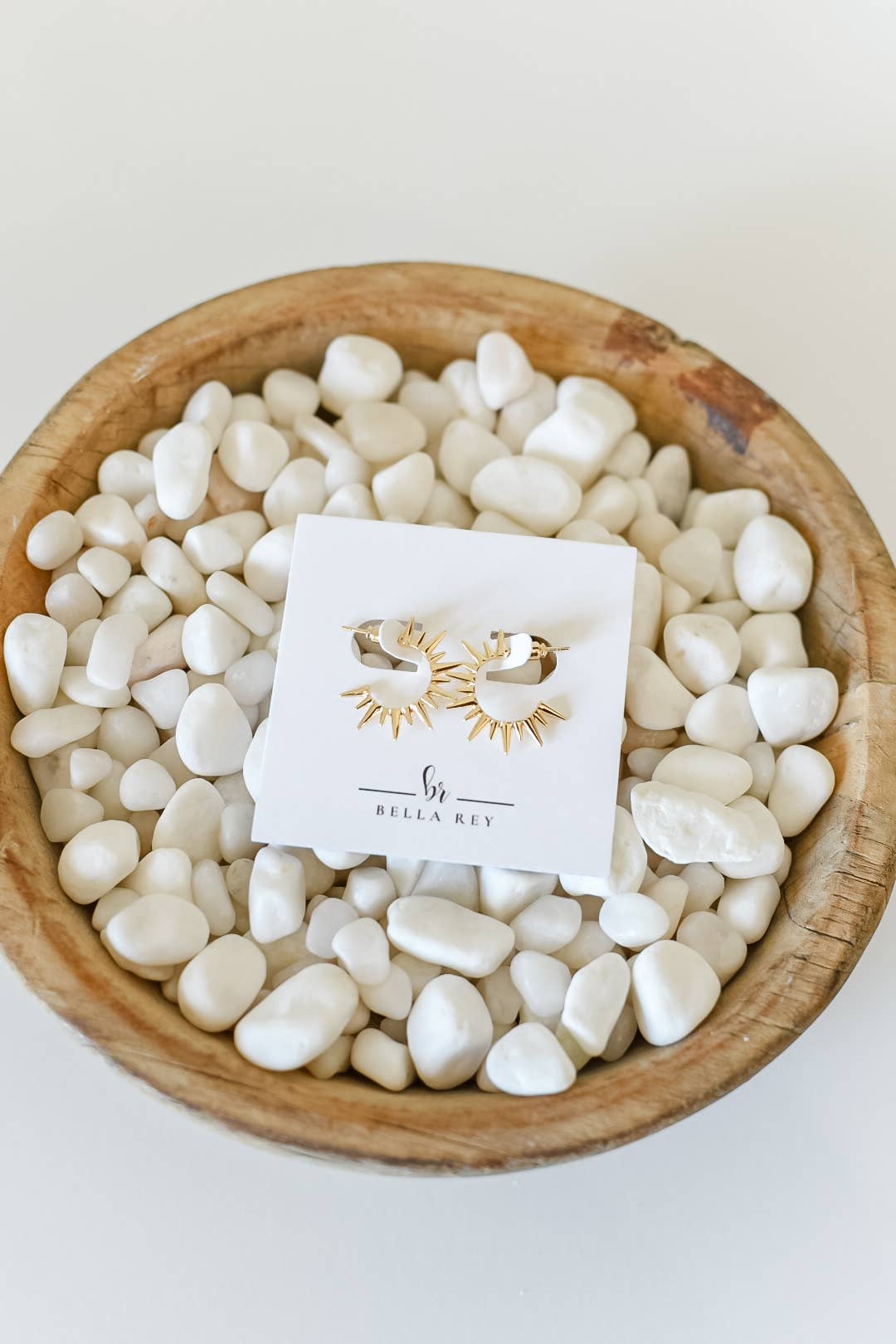 Mikel 18k gold stud earrings-non tarnish-hypoallergenic