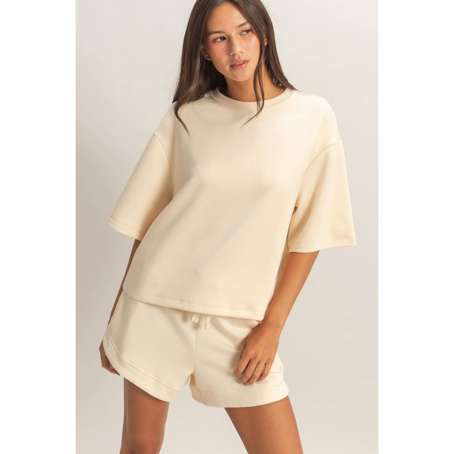 Scuba Short Sleeve Boxy Top