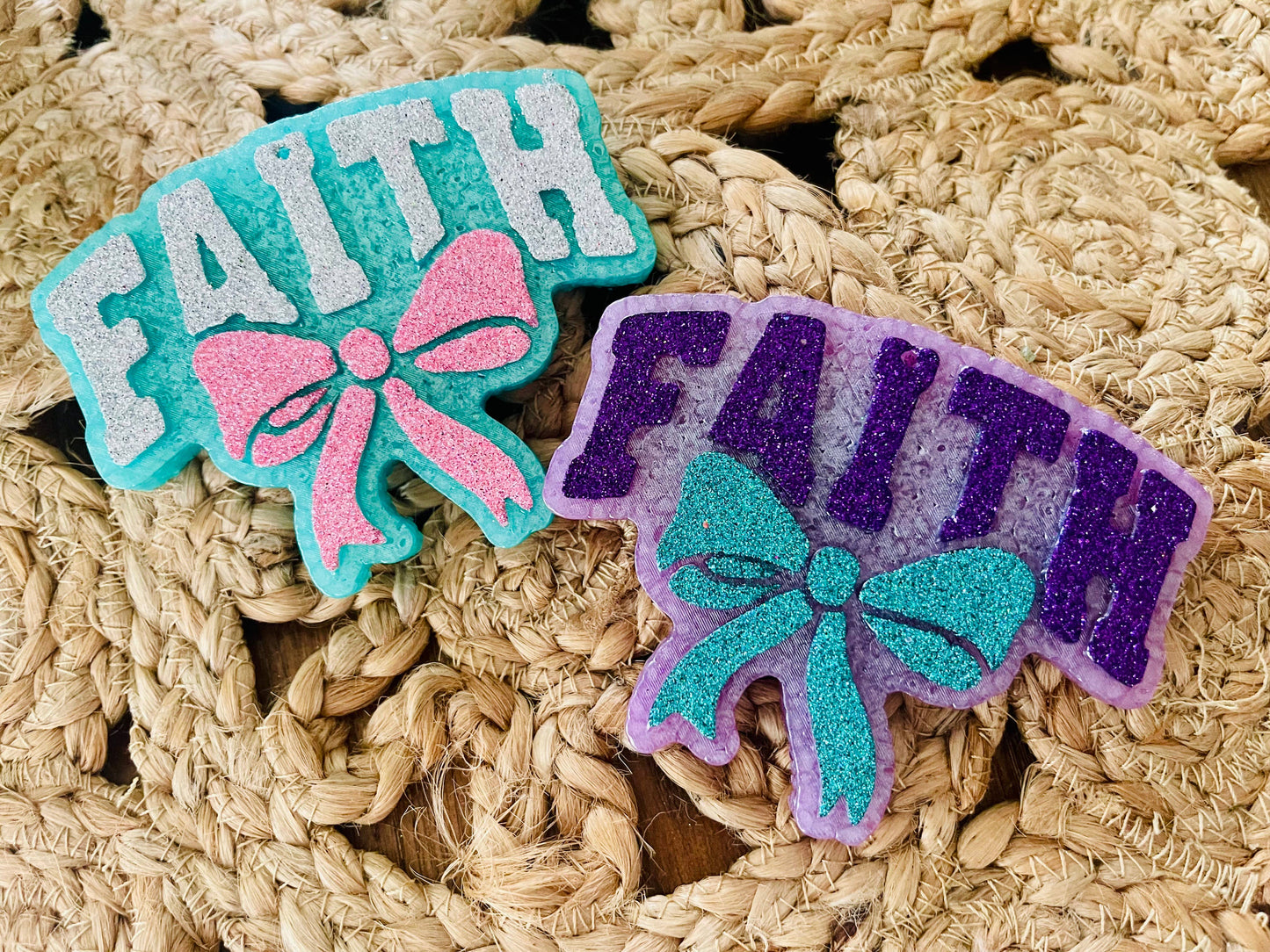 Faith with Bow Car Freshie 