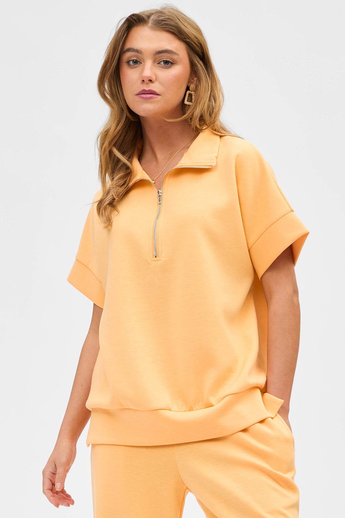 Short Sleeve Quarter Zip + Pants Modal Set TRVSET-CATALINA