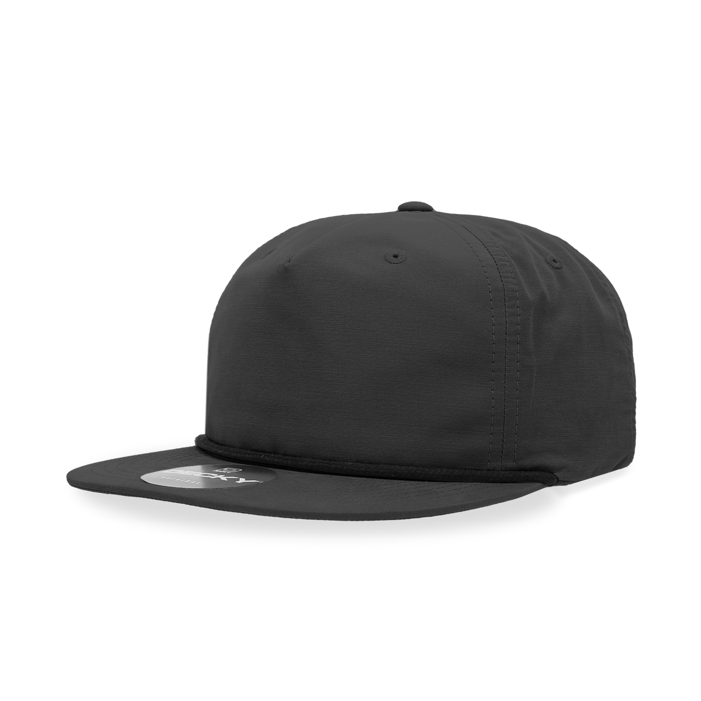Decky 6032 Classic Rope Cap, 5 Panel Flat Bill Hat, Snapback