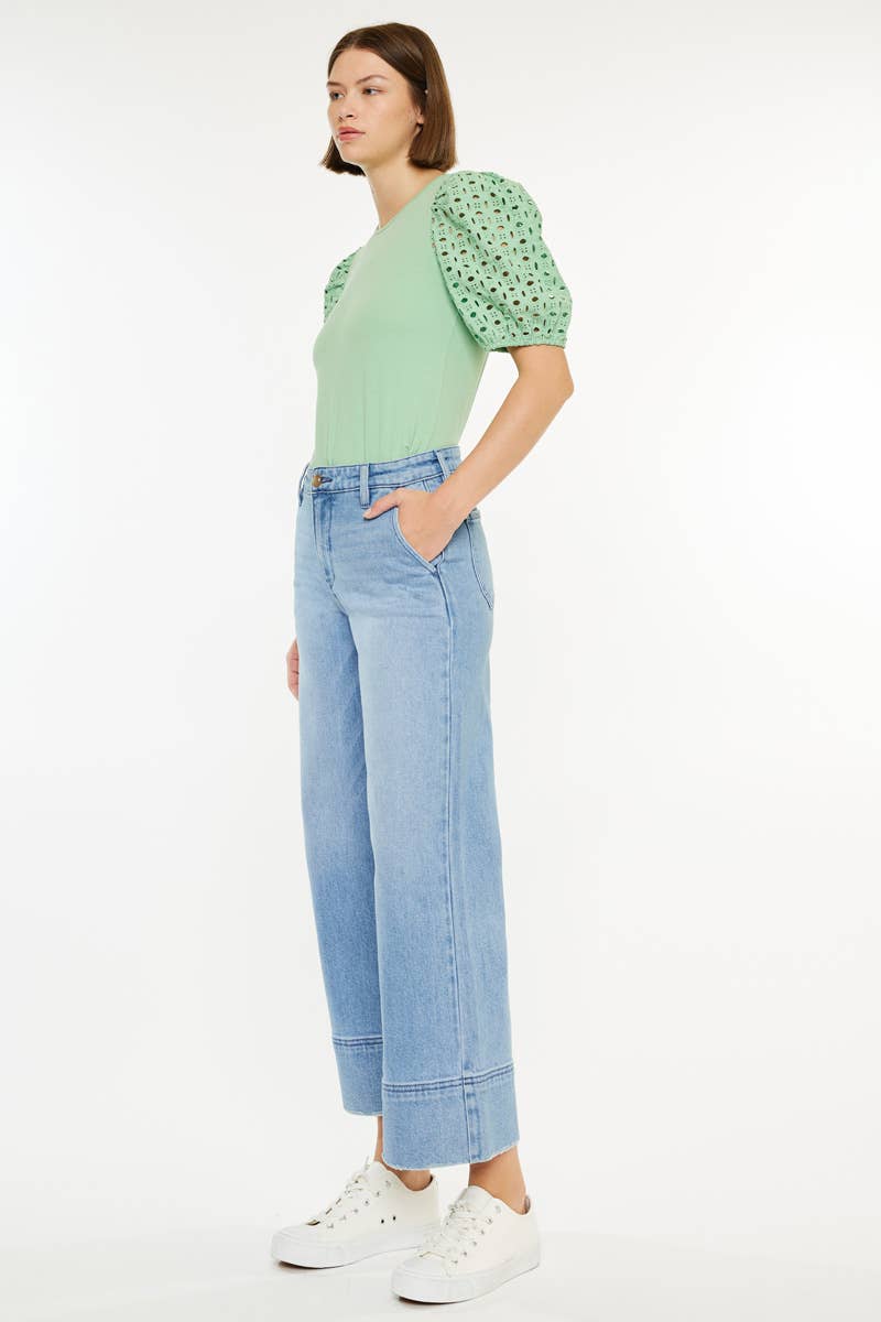 OPEN PACK HIGH RISE CROPPED WIDE LEG-KC9400M