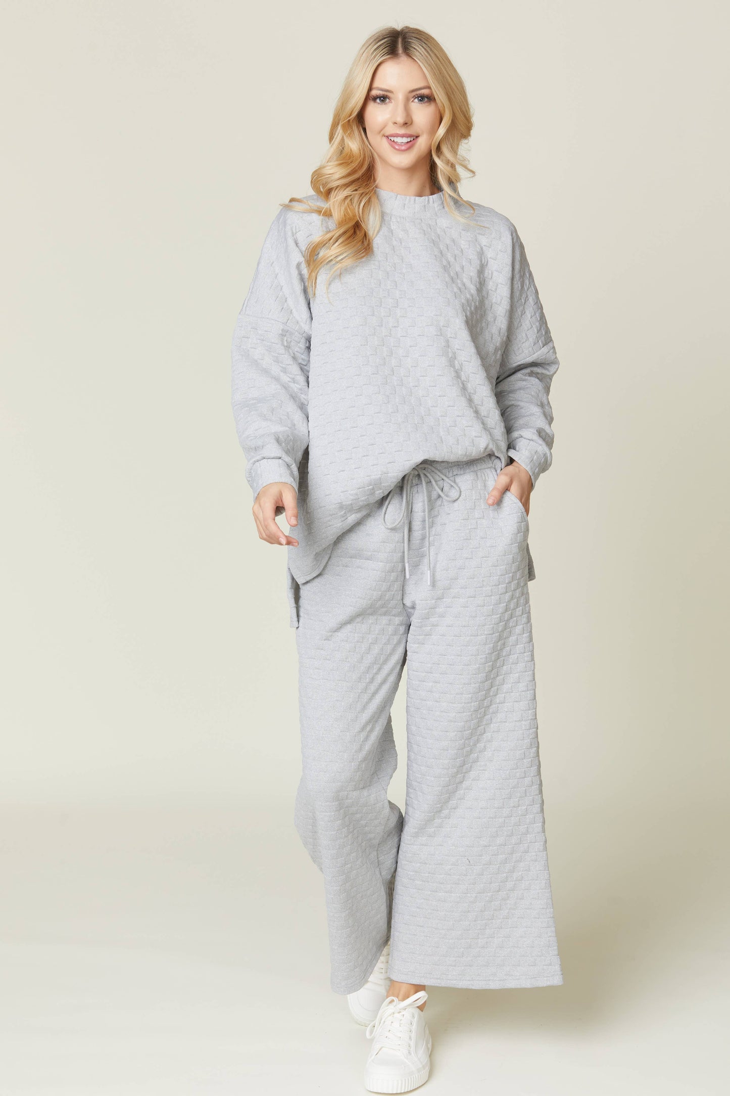 Solid Warm Quilted Set