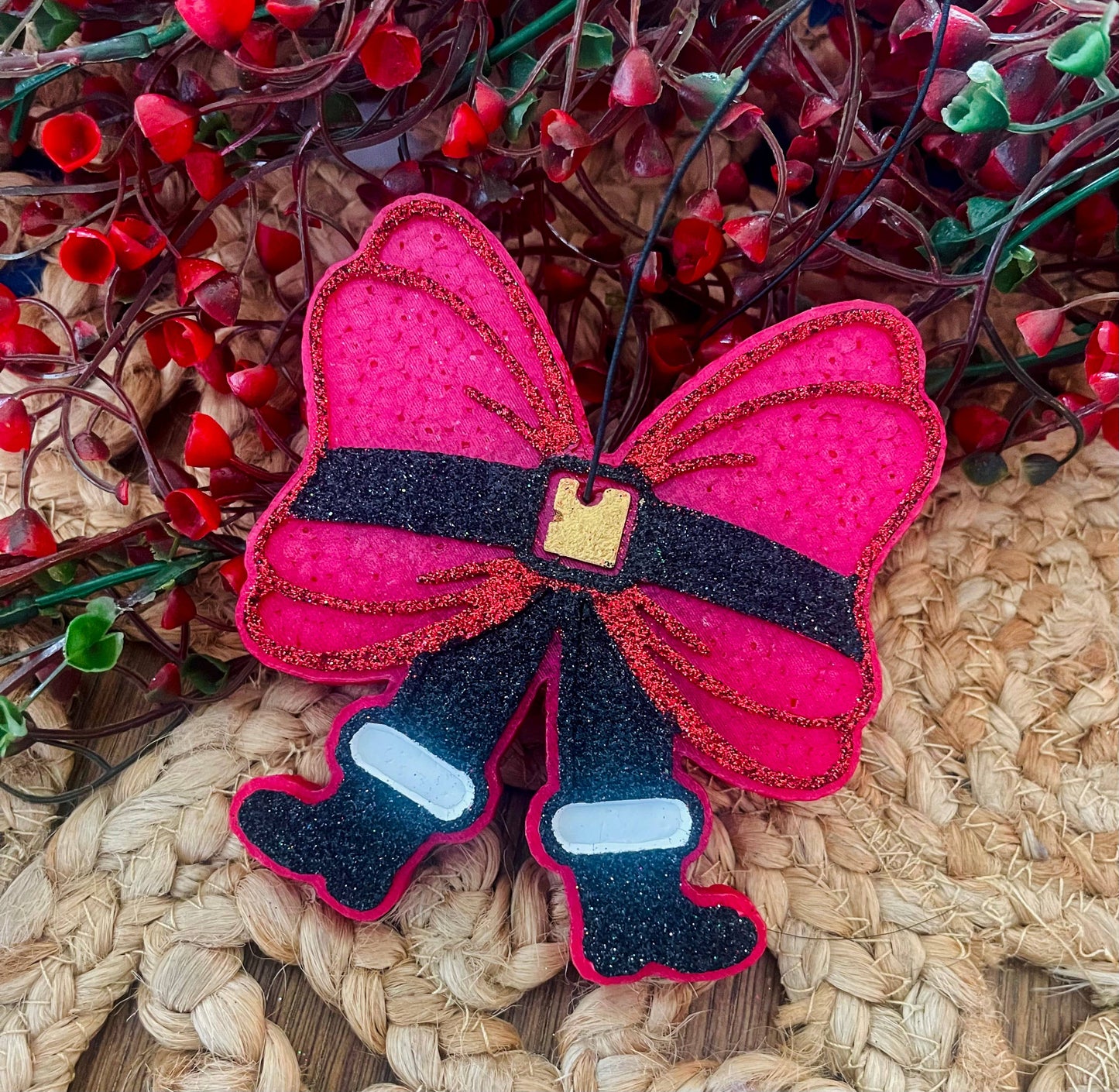 Santa Bow Car Freshie 