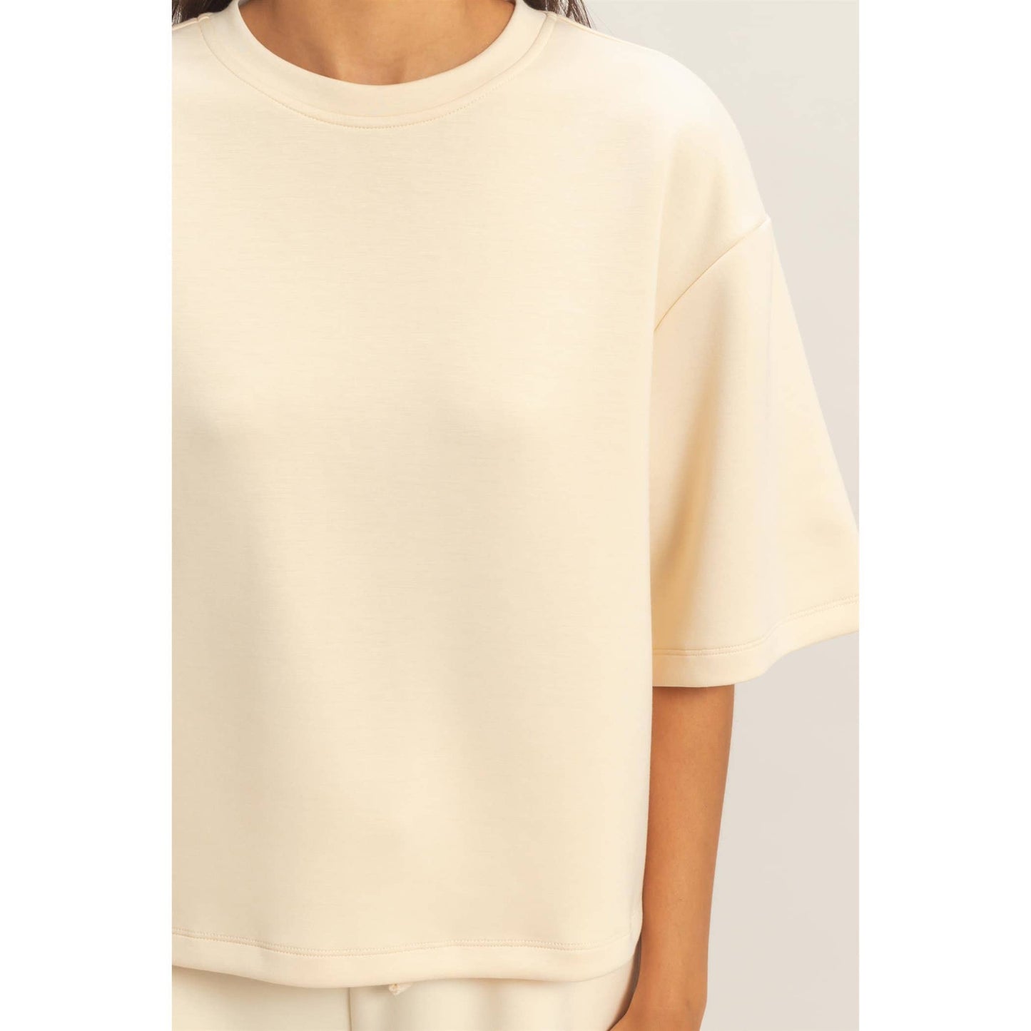 Scuba Short Sleeve Boxy Top