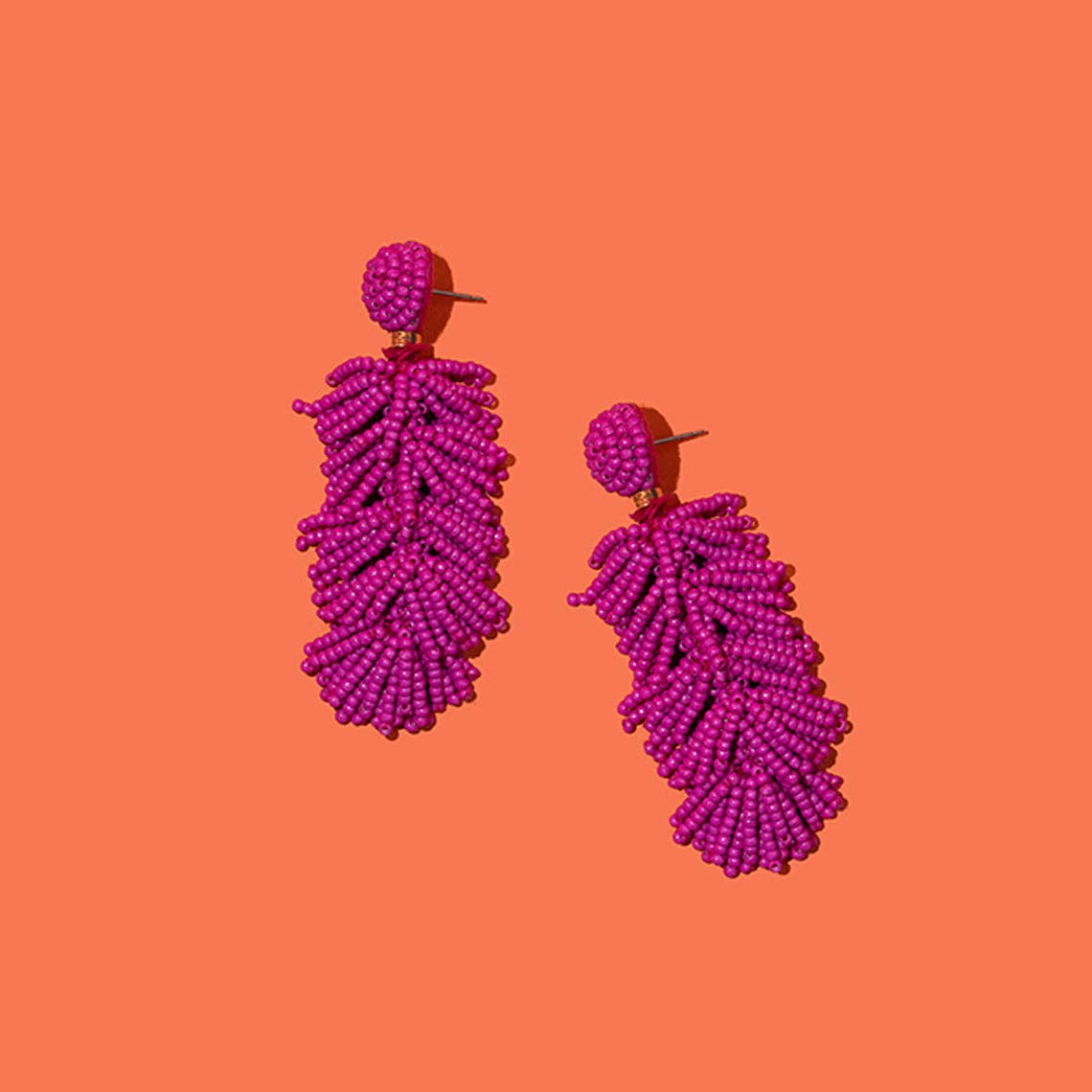 Custom Beaded Tiered Tassel Earrings | Tassel Earring