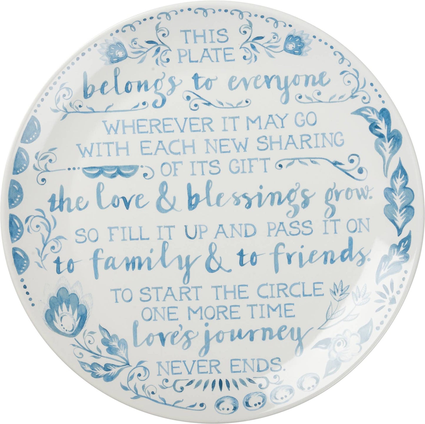 Fill It Up And Pass It On Blessing Plate