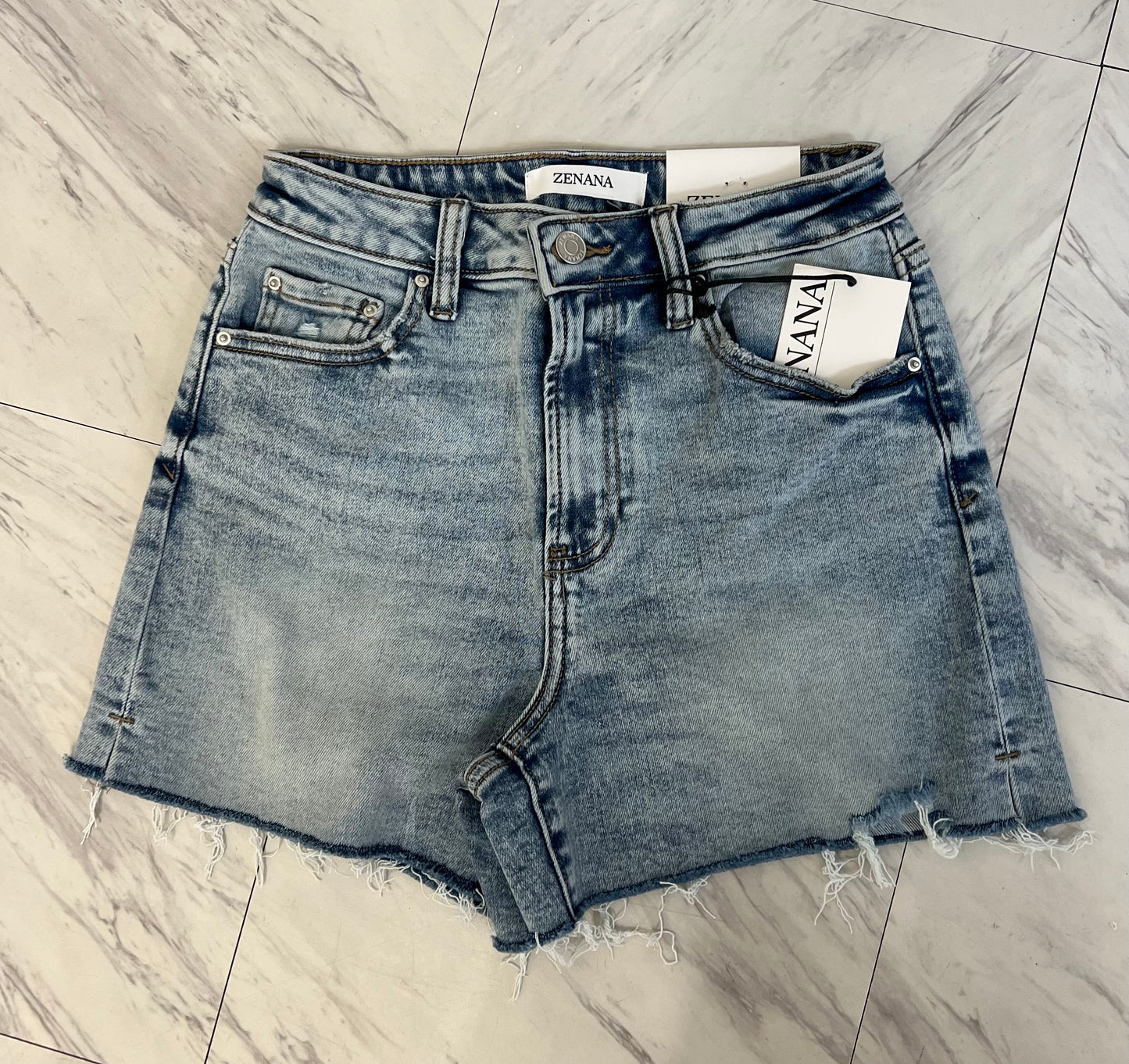 Zenana Jean Shorts Medium Color