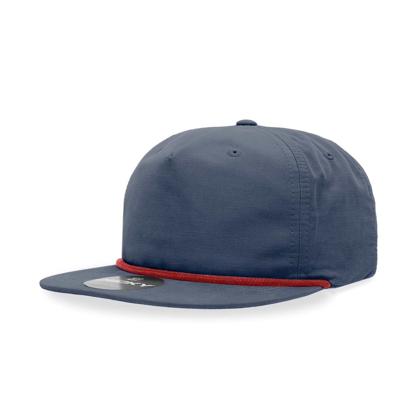 Decky 6032 Classic Rope Cap, 5 Panel Flat Bill Hat, Snapback