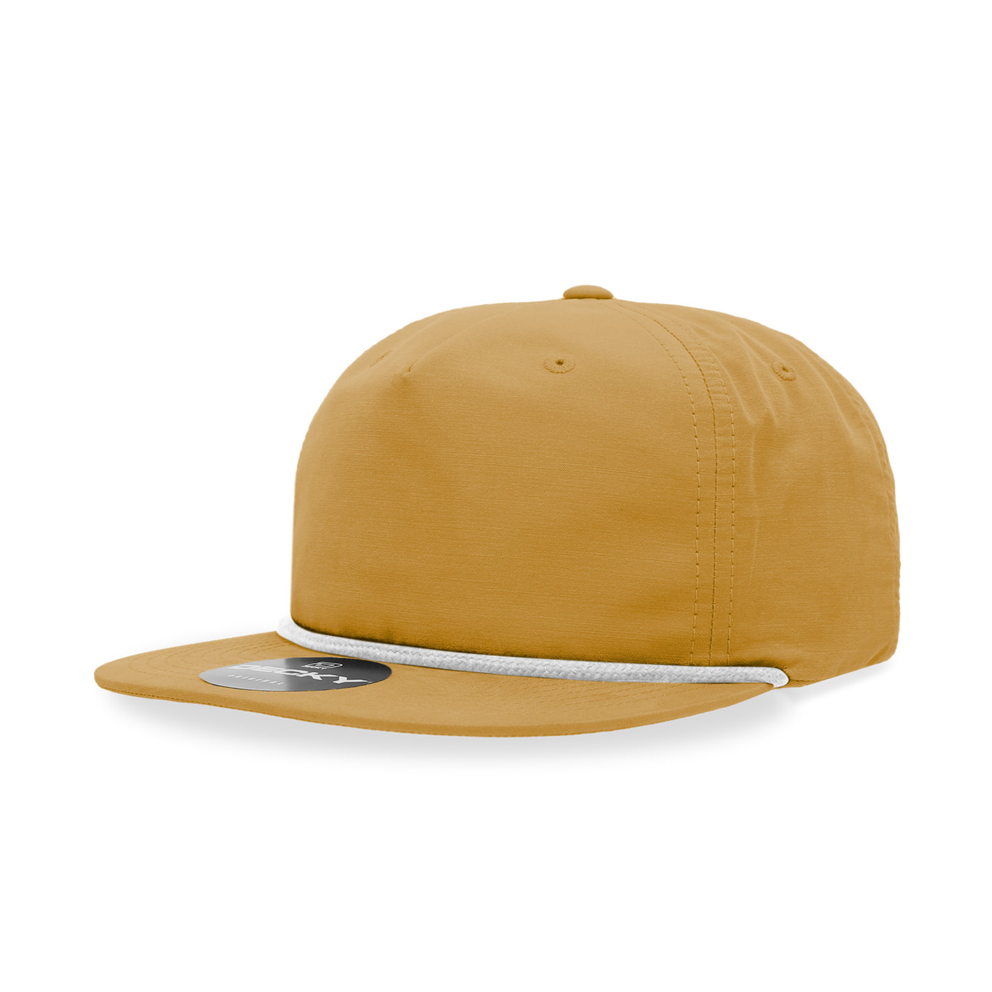 Decky 6032 Classic Rope Cap, 5 Panel Flat Bill Hat, Snapback