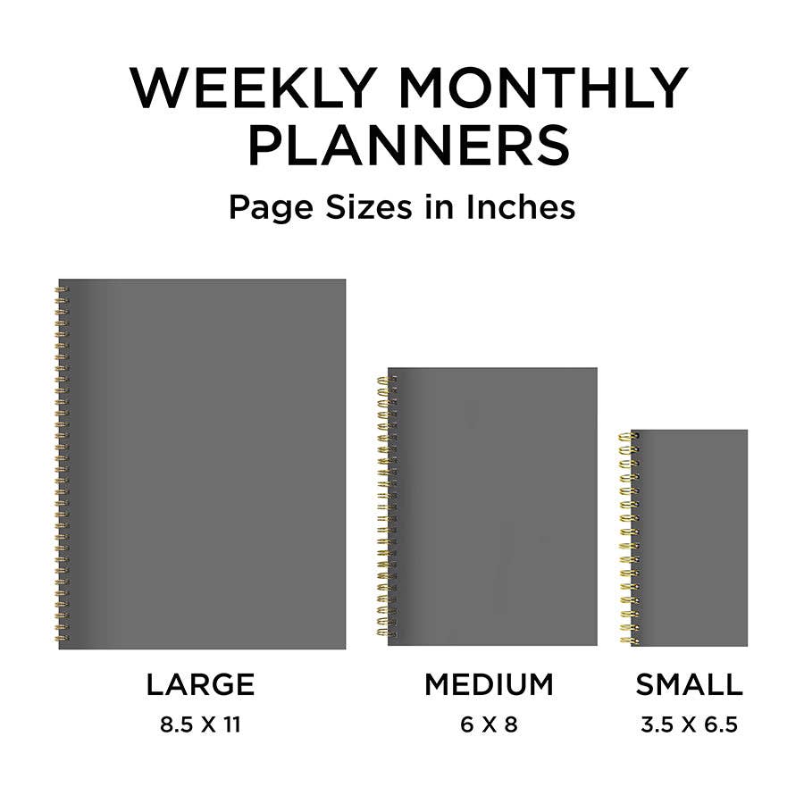 July 2025 - June 2026 Striped Large Weekly Monthly Planner
