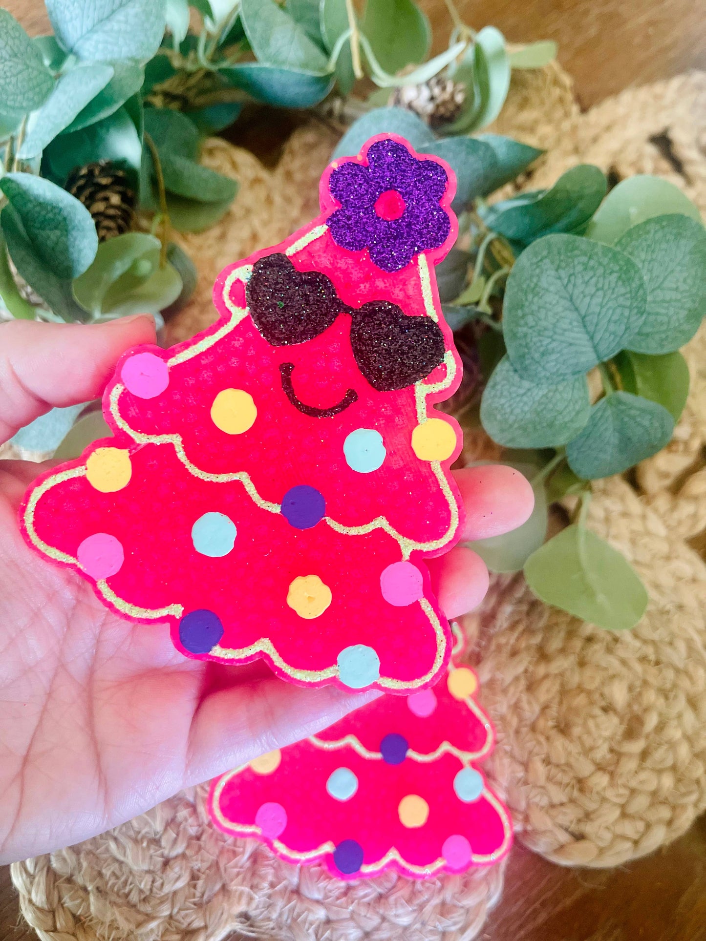 Retro Christmas Tree Car Freshie 