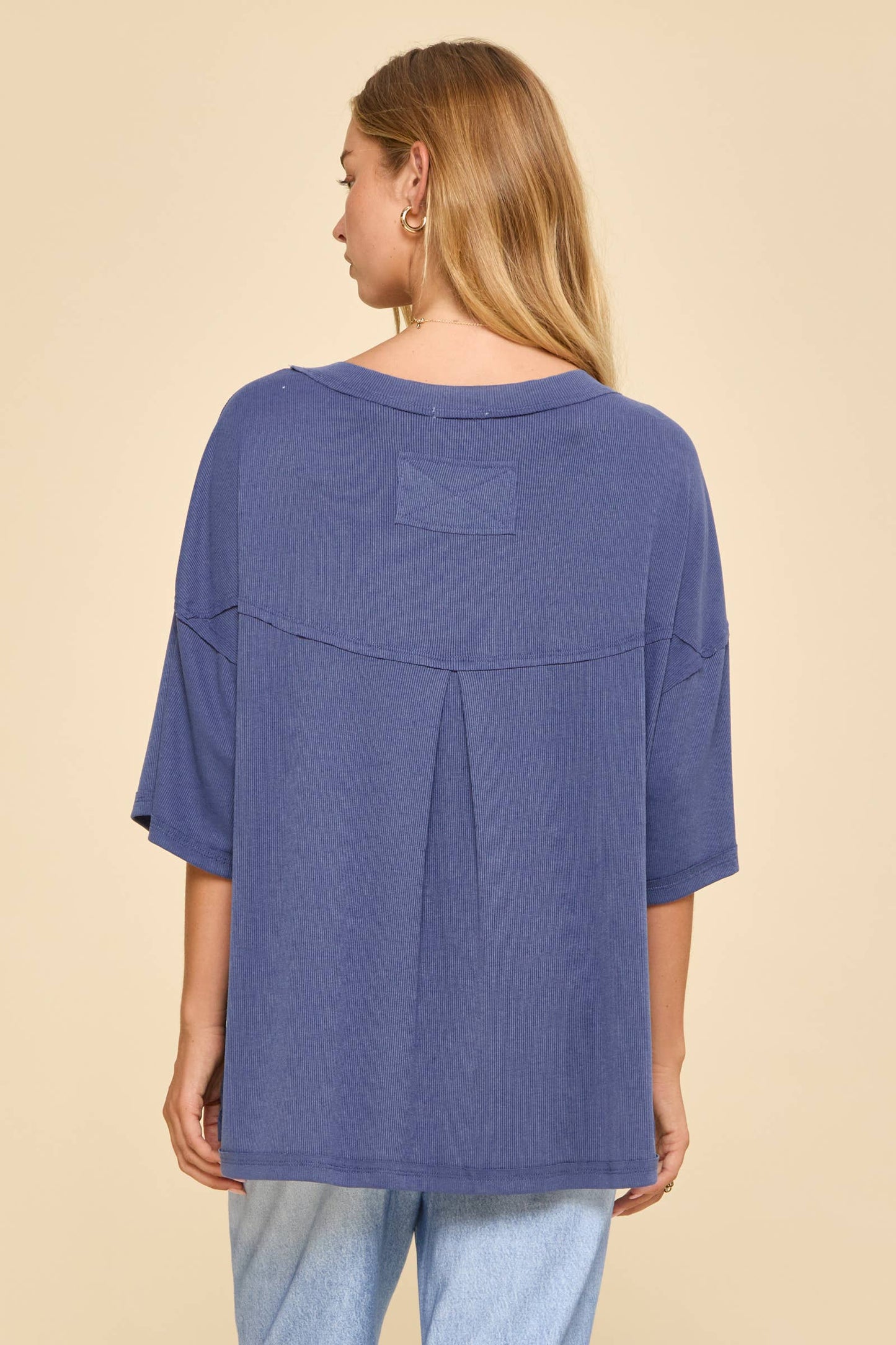 Baby Ribbed Boyfriend Knit Top