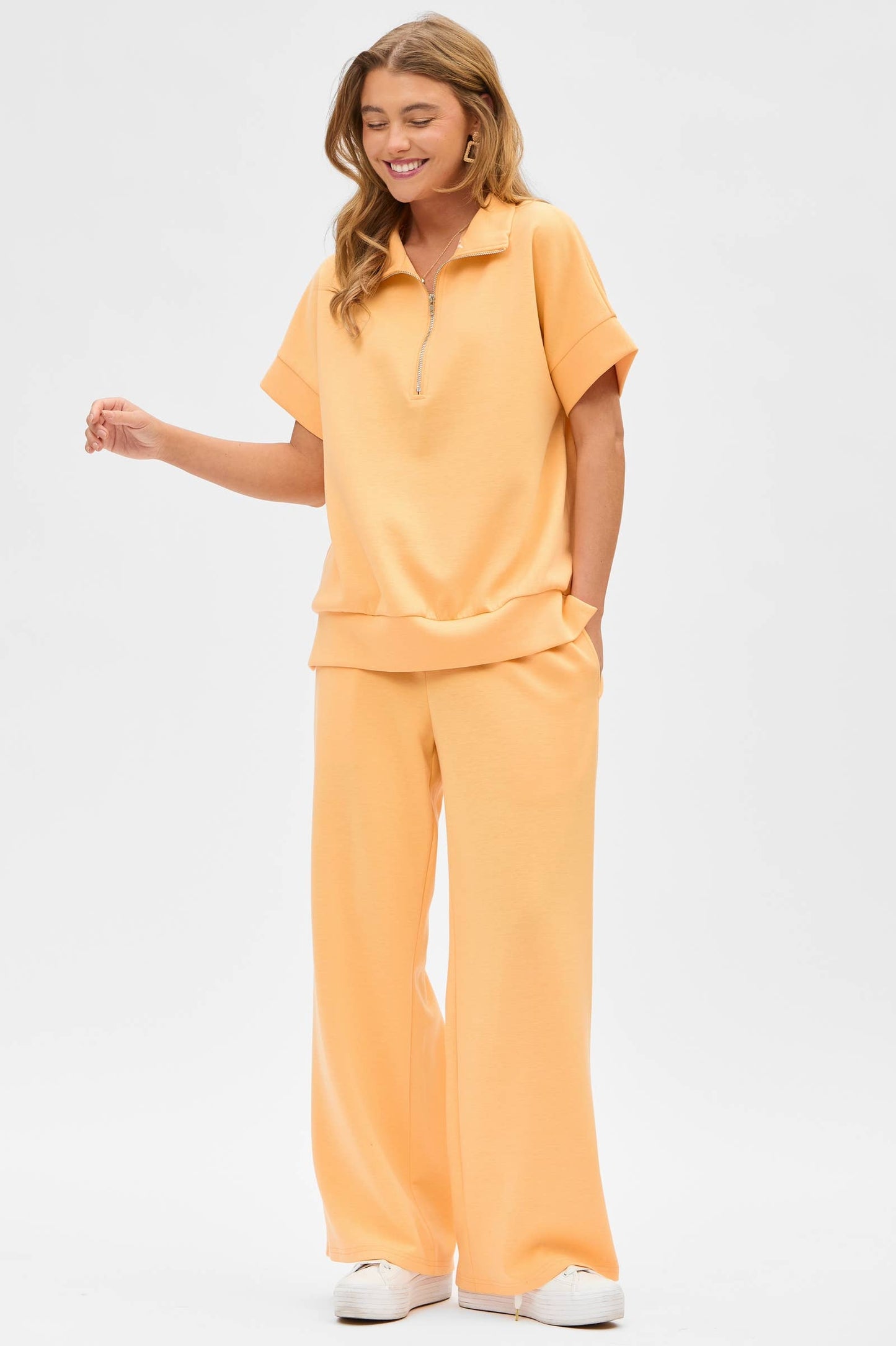Short Sleeve Quarter Zip + Pants Modal Set TRVSET-CATALINA