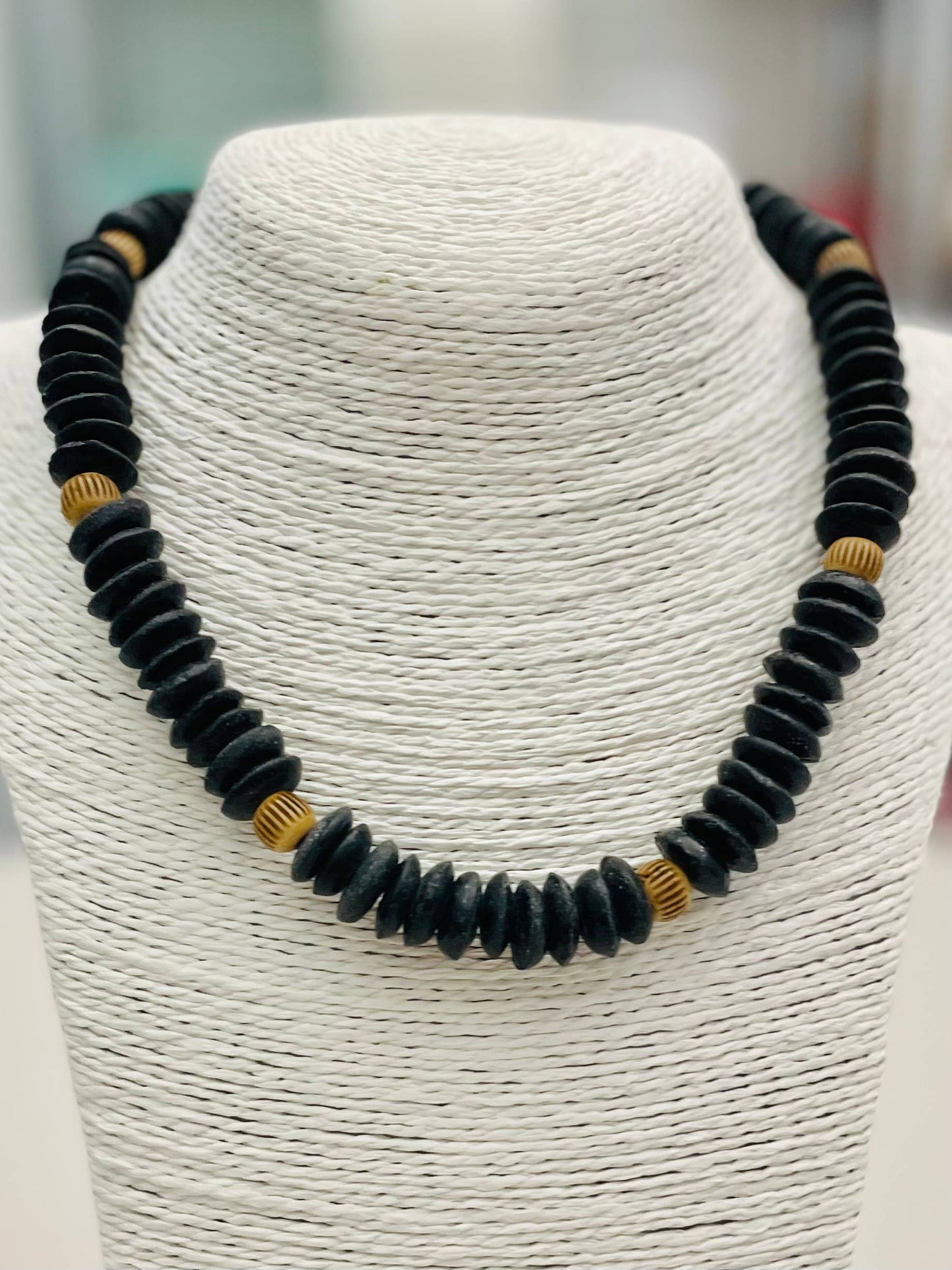 FALL - Stone Necklace (black) (multi-10)