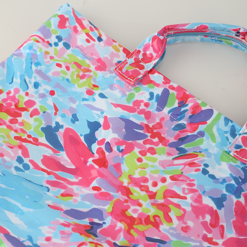 Waterproof Tote Bag PVC Beach Bag Petal Splash