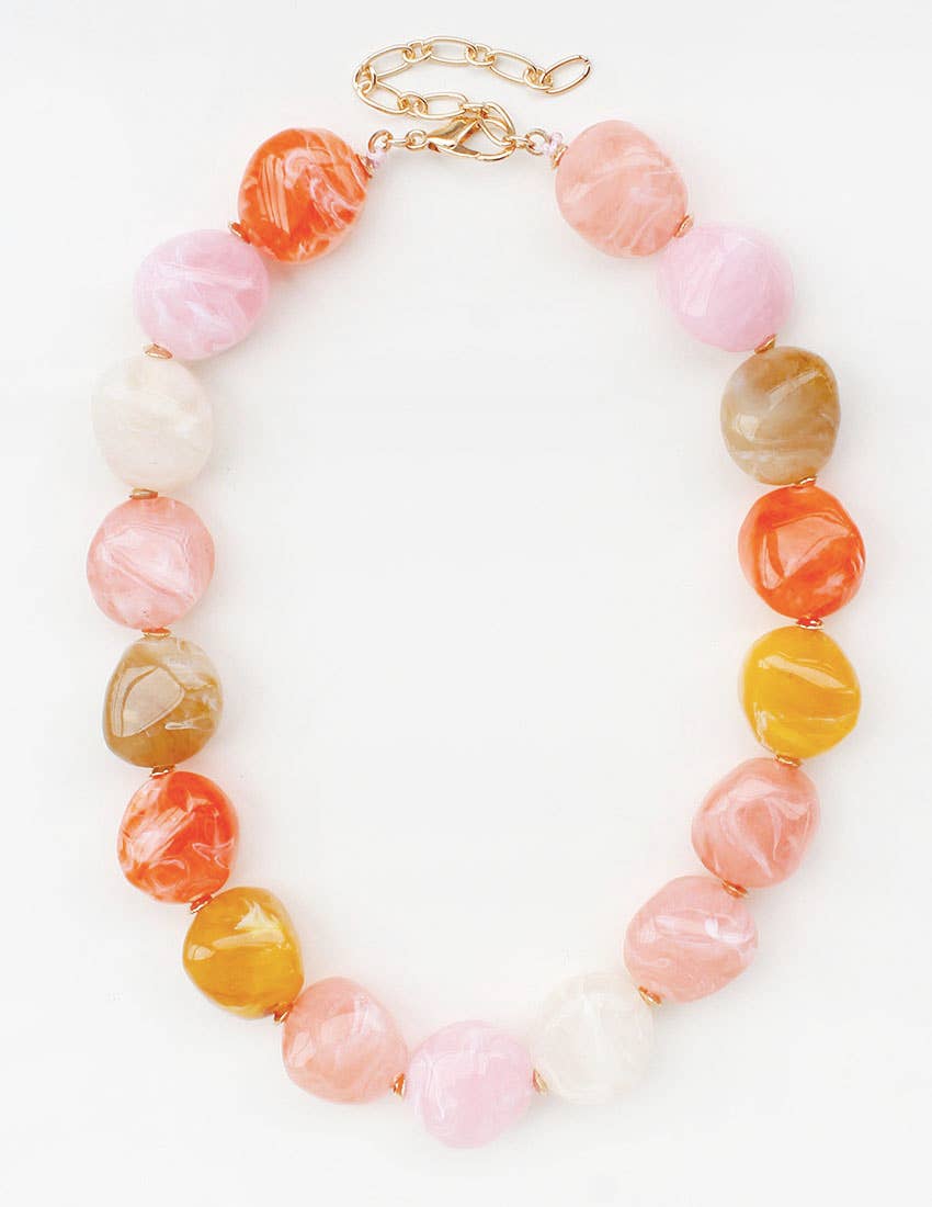 N26101 Bold Beaded Statement Necklace (18")