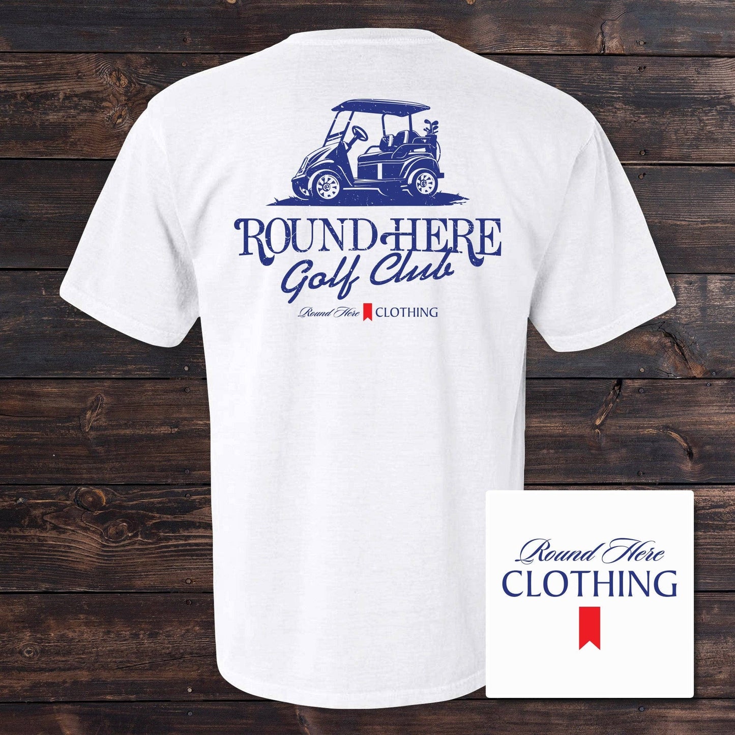 'Round Here Clothing Golf Cart Golf Club