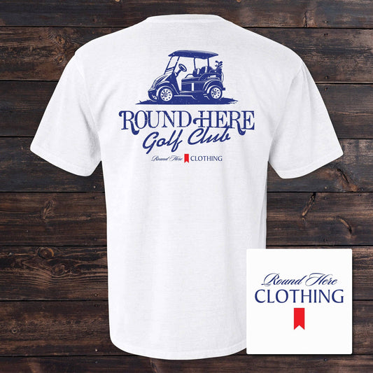 'Round Here Clothing Golf Cart Golf Club
