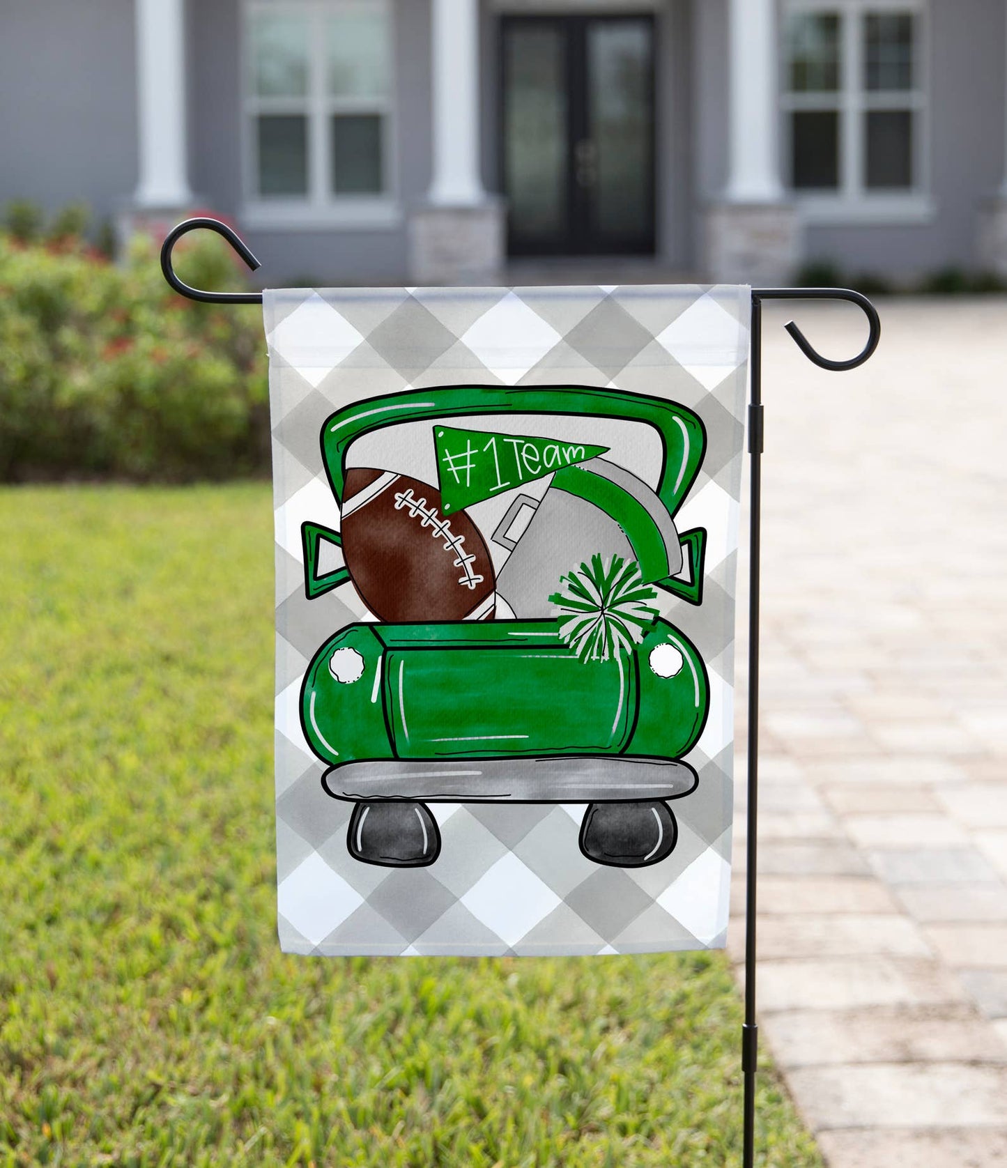 Fall Garden Flag - Green Football Baylor, Notre Dame