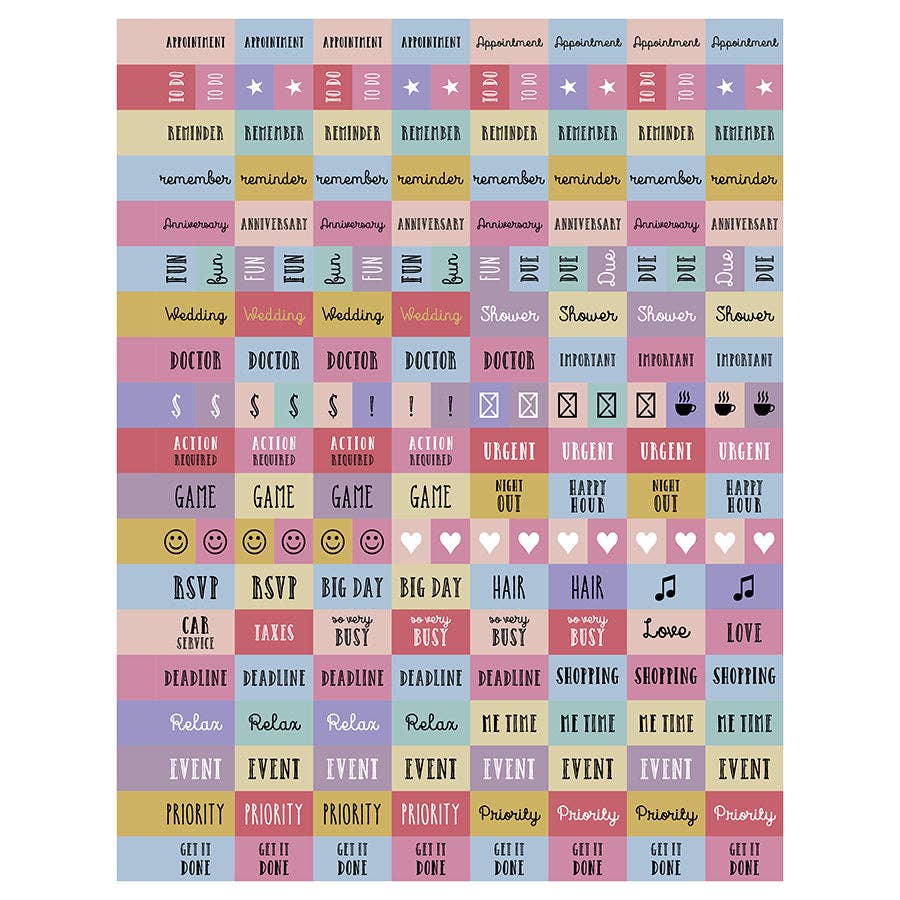 July 2025 - June 2026 Striped Large Weekly Monthly Planner