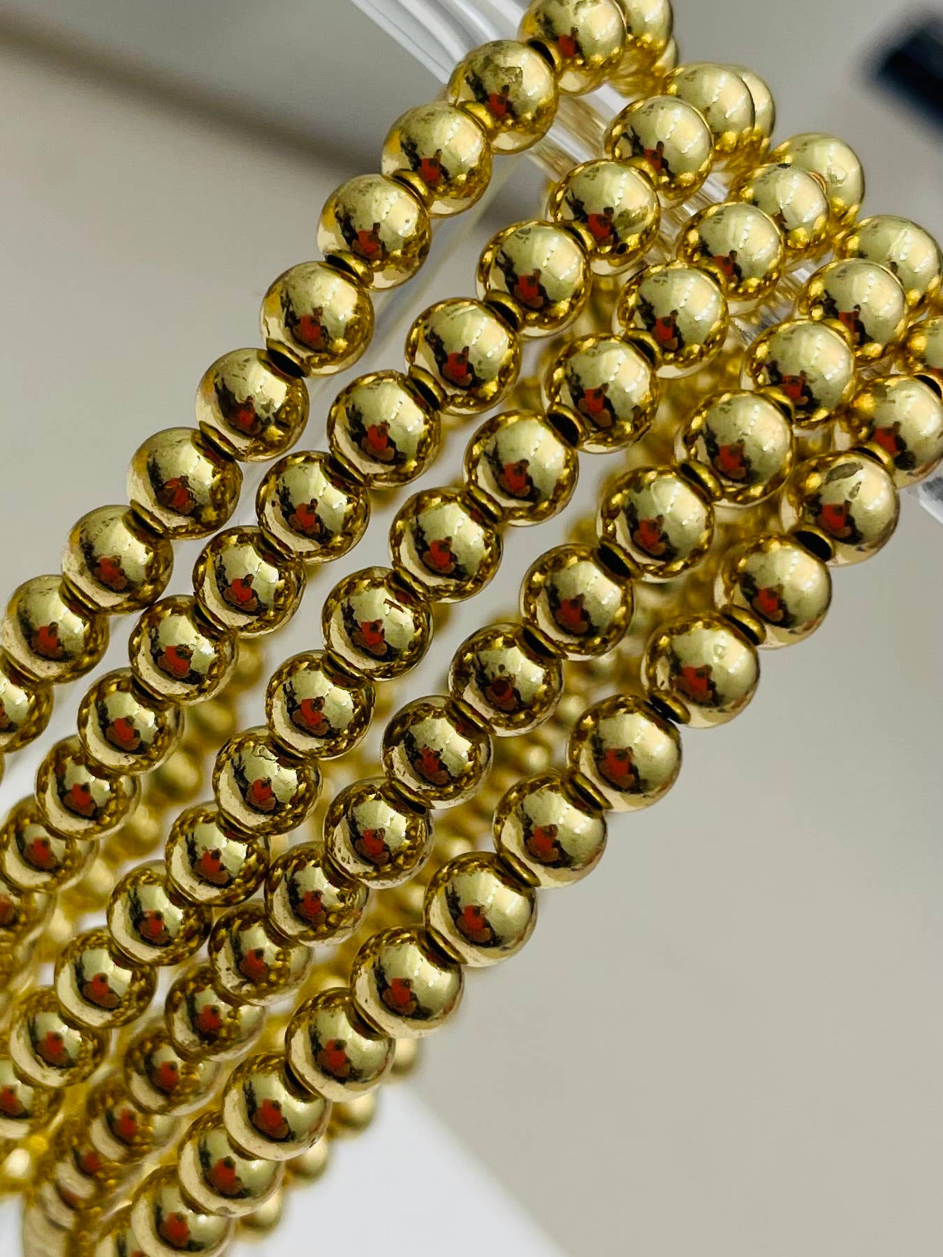 CHIC - 5-strand Gold Ball Bracelet (gold) BR131