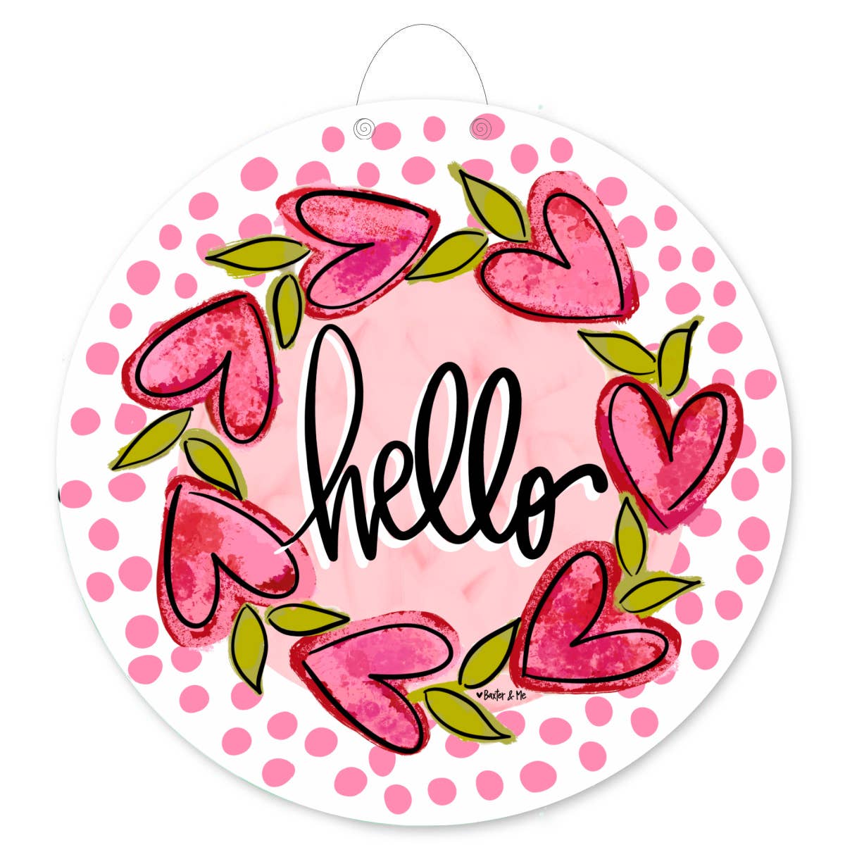 Hello Heart Vine Wreath Door Hanger Variety 3-Pack