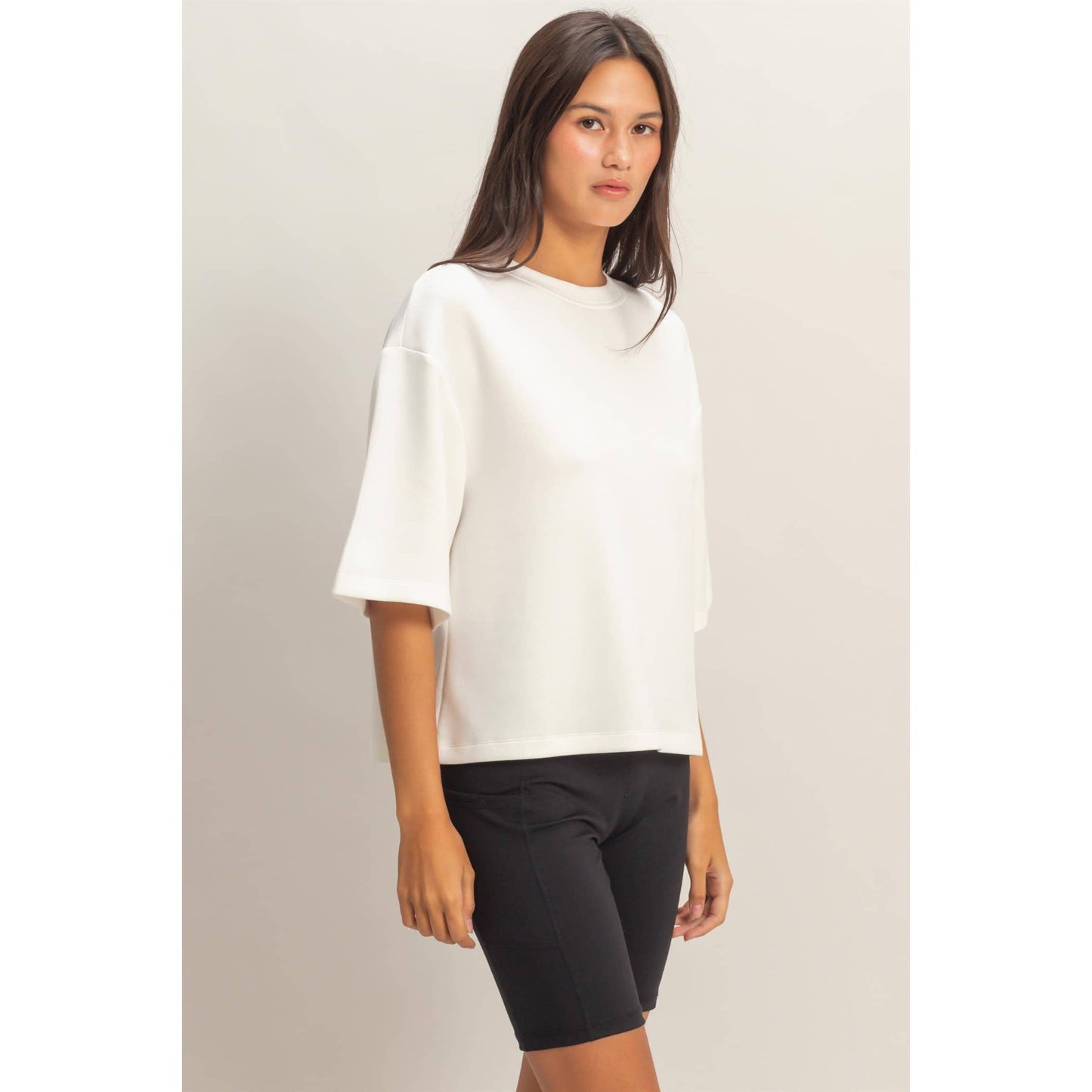 Scuba Short Sleeve Boxy Top