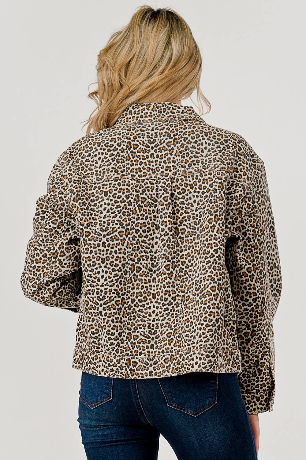 Leopard Print, Animal Print Denim Jacket