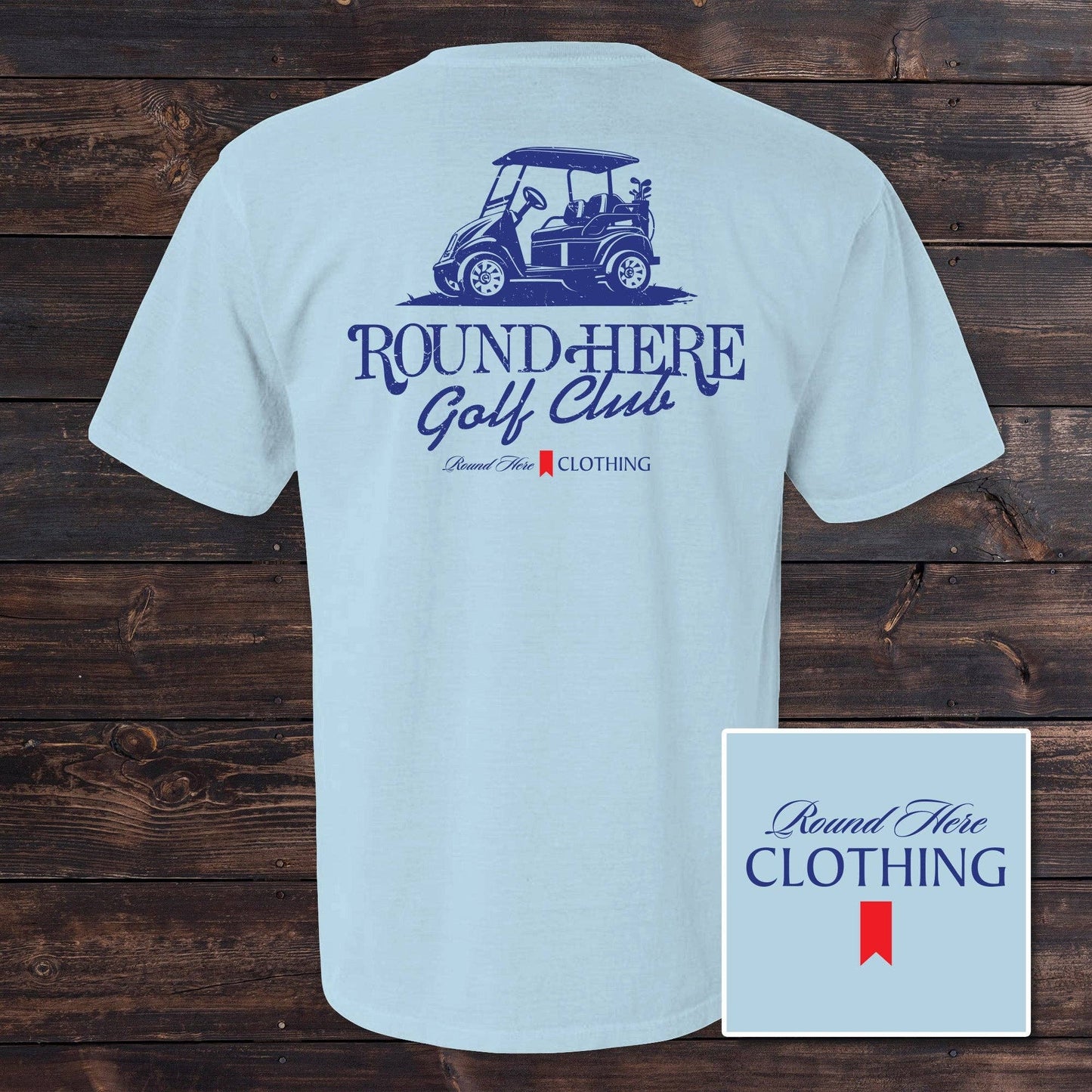 'Round Here Clothing Golf Cart Golf Club