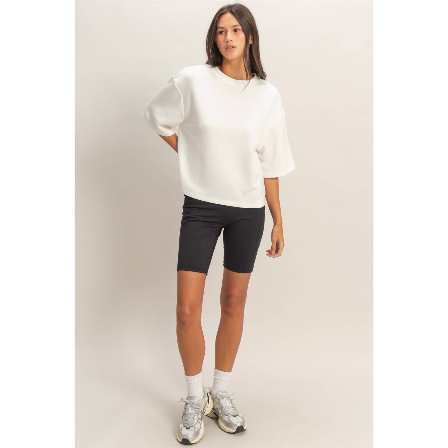 Scuba Short Sleeve Boxy Top