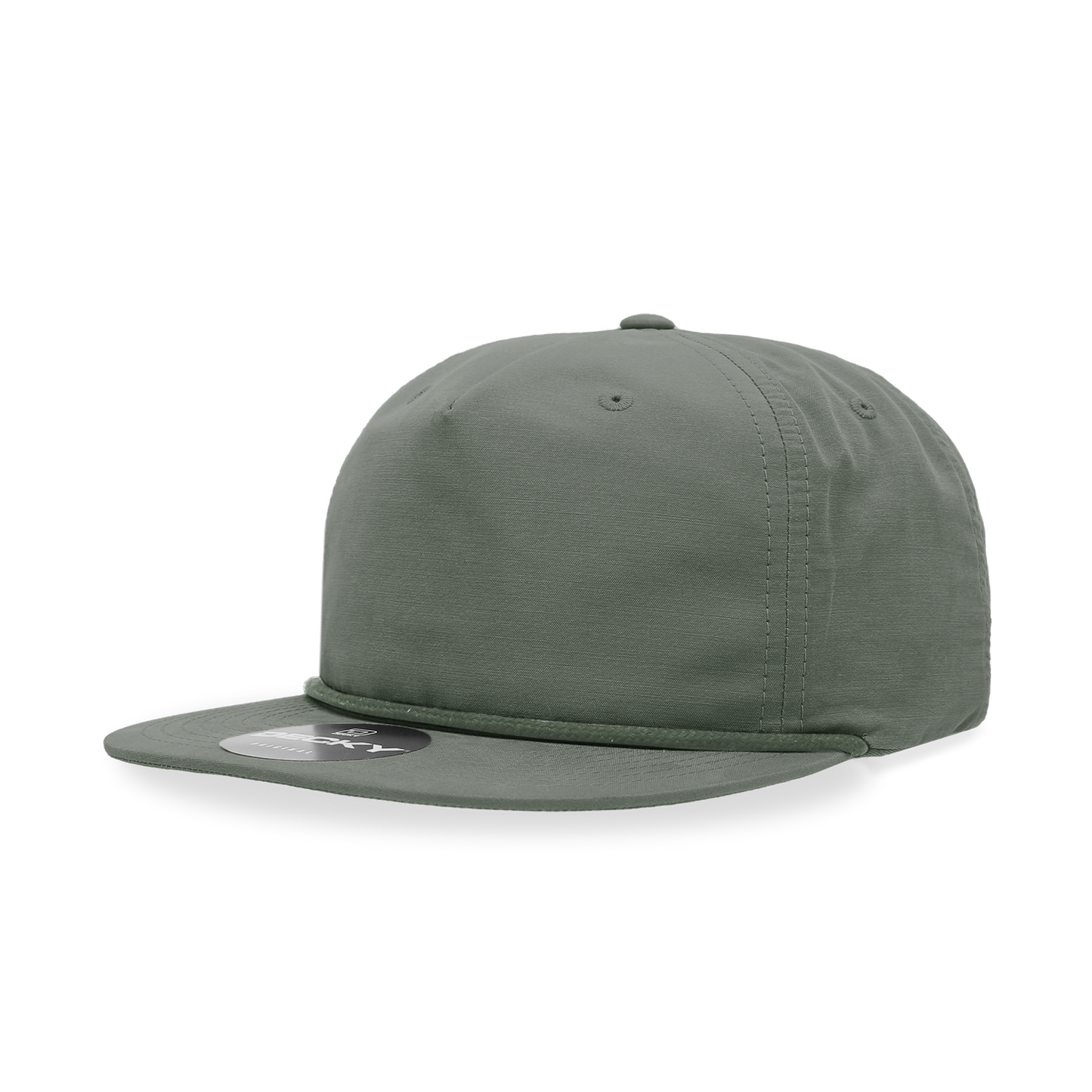 Decky 6032 Classic Rope Cap, 5 Panel Flat Bill Hat, Snapback