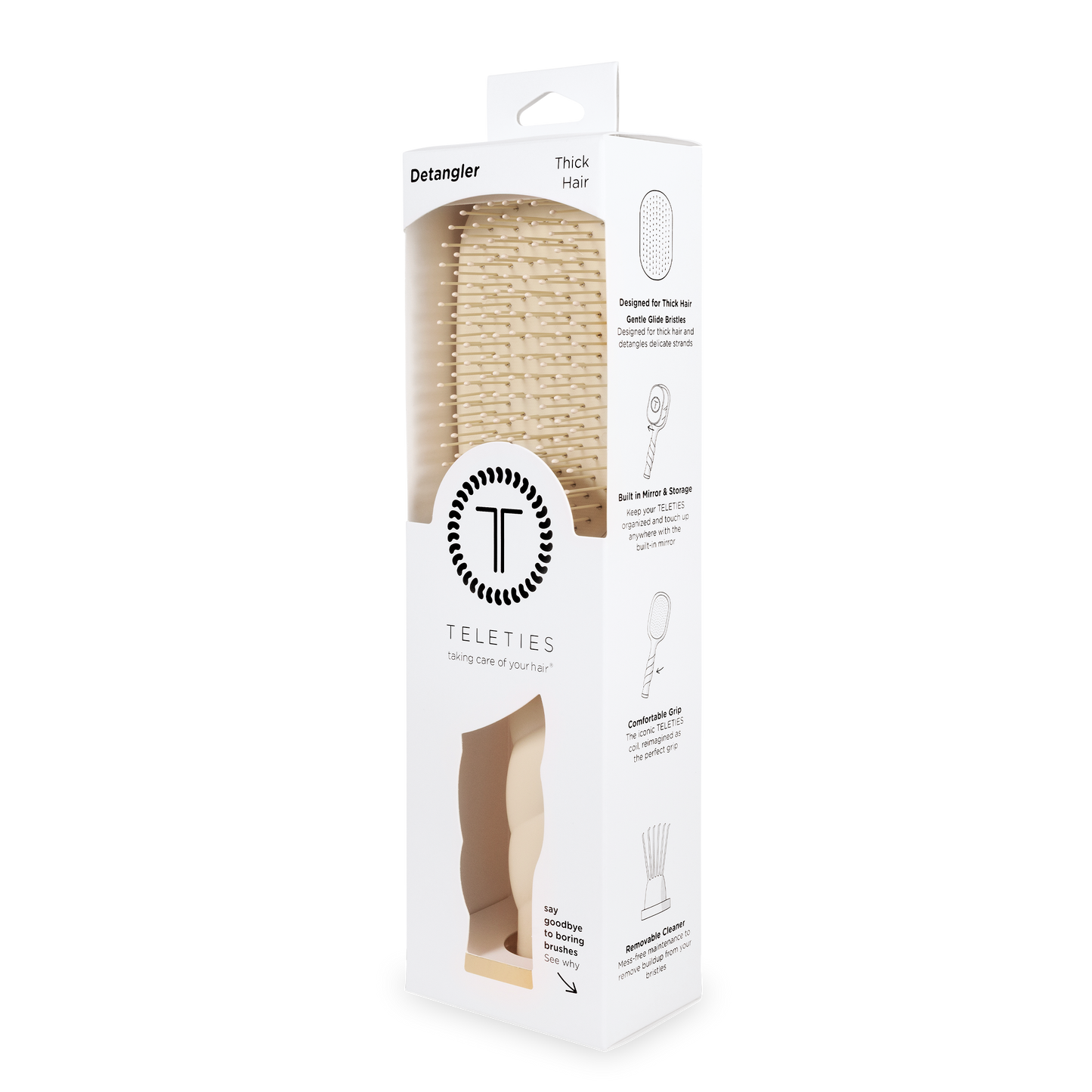 Detangler Hair Brush for Thick Hair - Tan