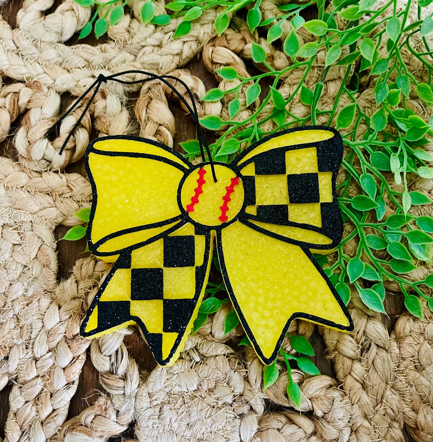 Softball Bow Car Freshie 