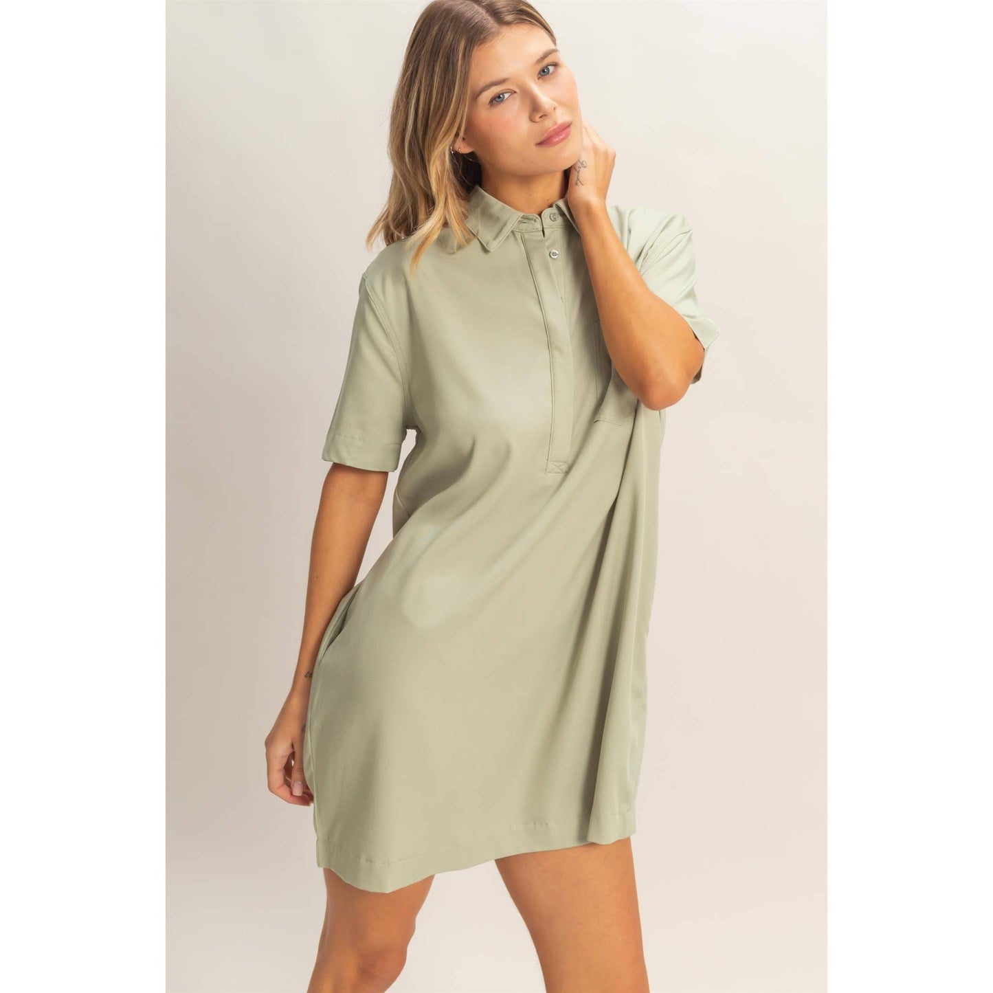 Collared Shirt Dress