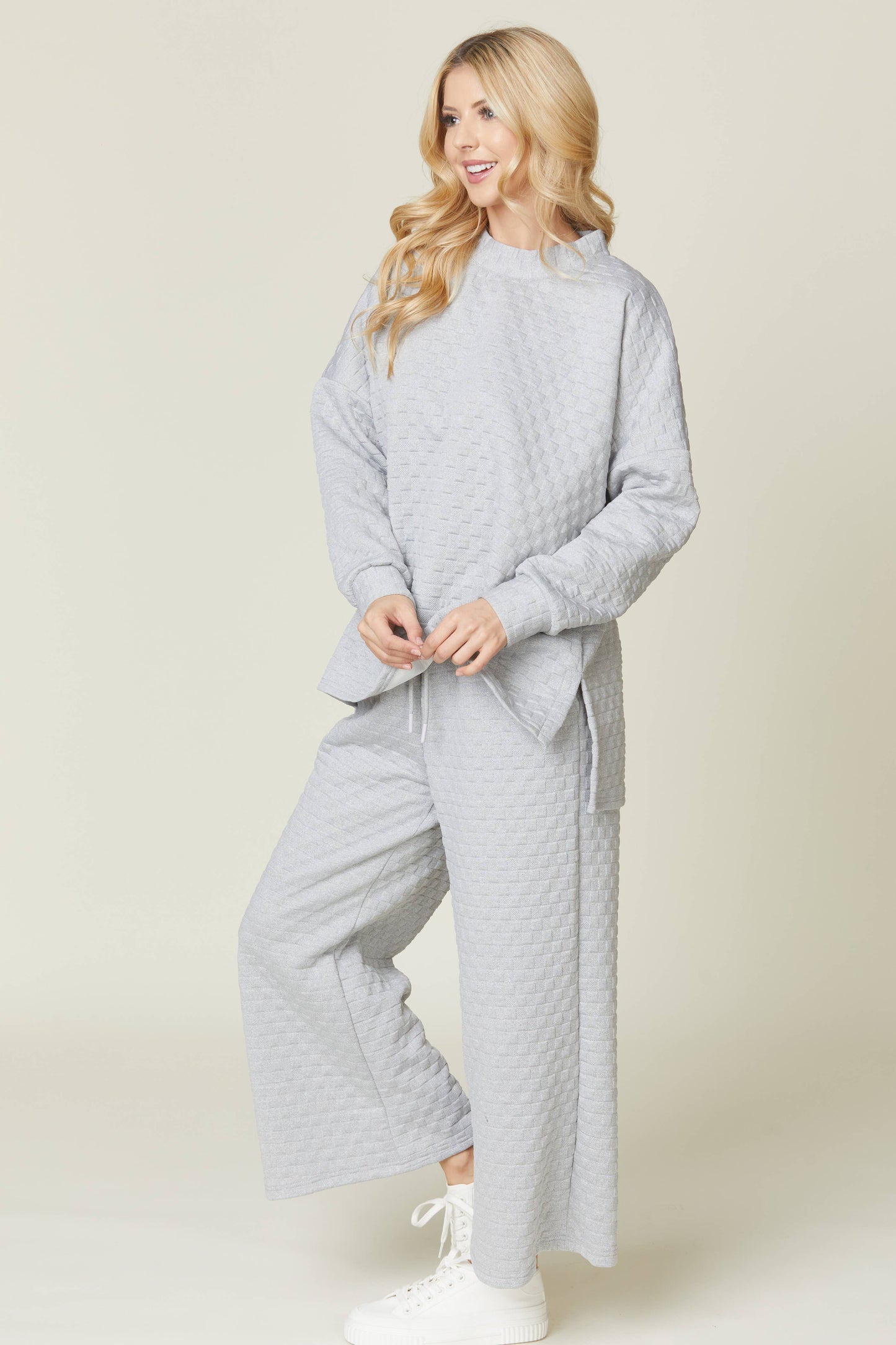 Solid Warm Quilted Set