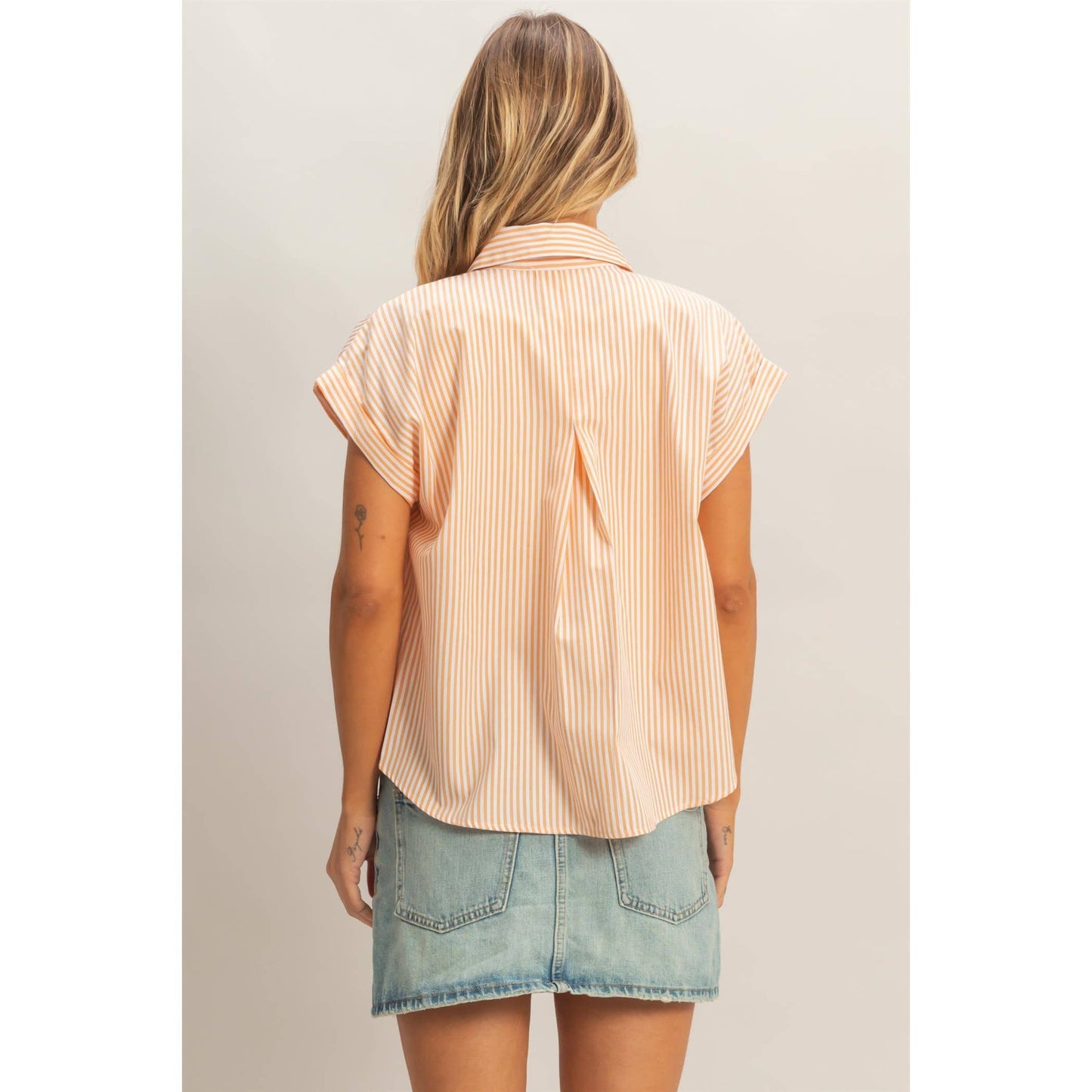 Button-Up Striped Shirt