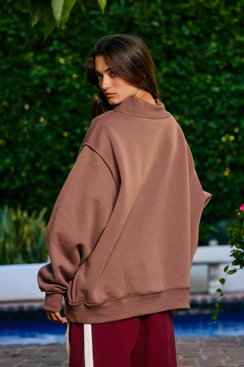 IT2594-WWJD 'WWJD & AMEN' Reversible Mock Neck Sweatshirt