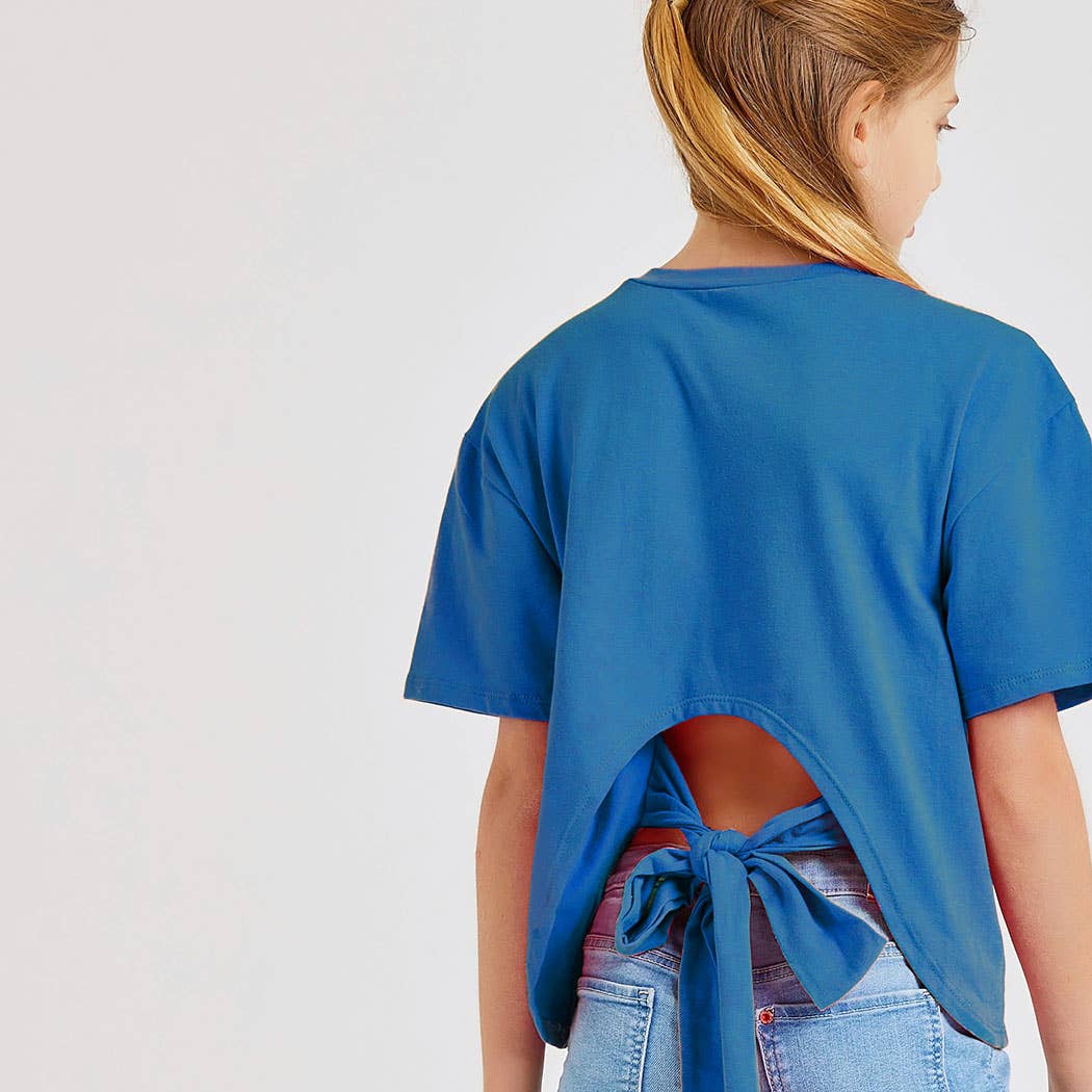 Kids Open Back Knit Top