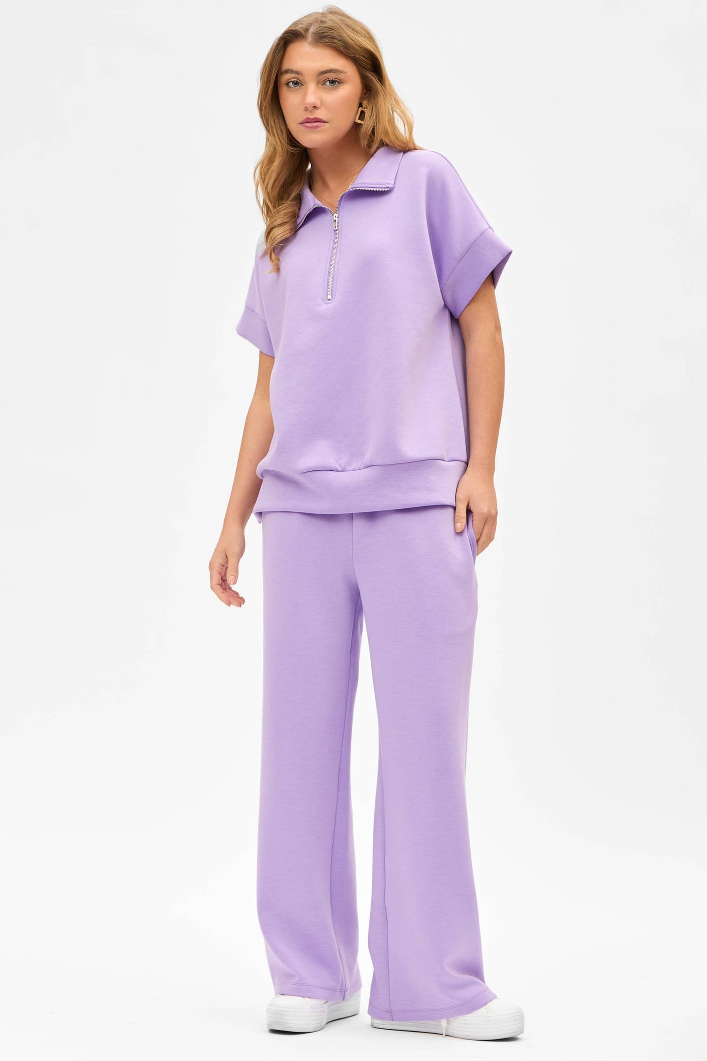 Short Sleeve Quarter Zip + Pants Modal Set TRVSET-CATALINA