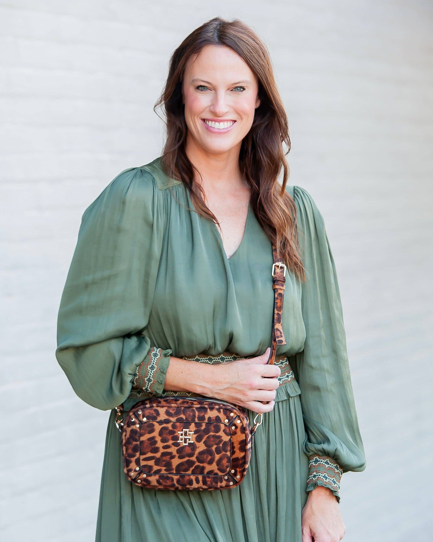 Sloane Studded Crossbody Spotted Saddle