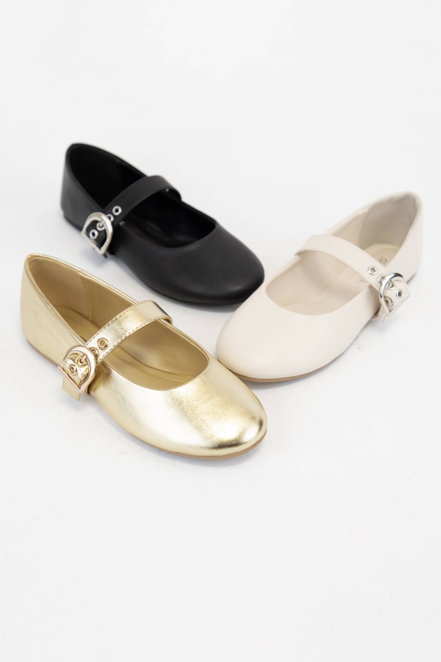 SEESAW ROUND TOE BUKKLED STRAP MARY JANE FLAT