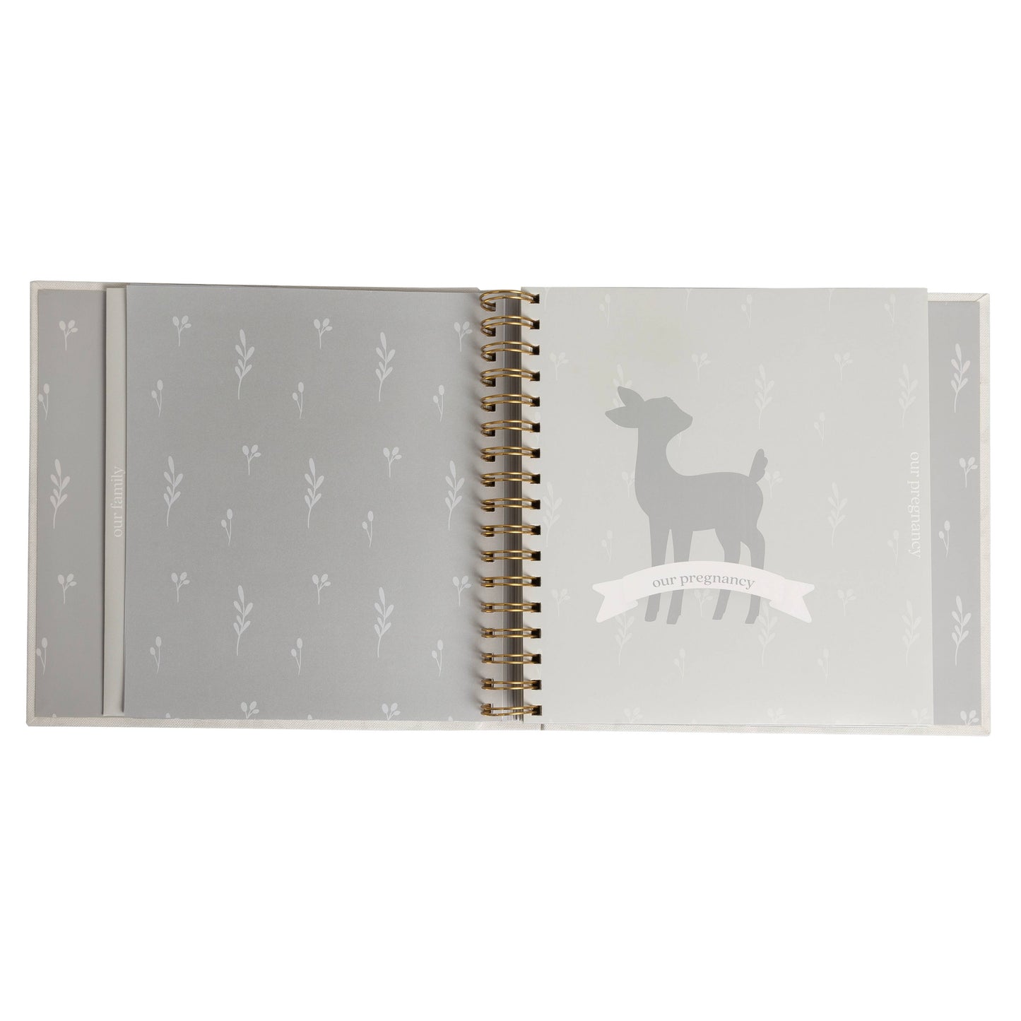 Deer Print Square Baby Book, Memory Book